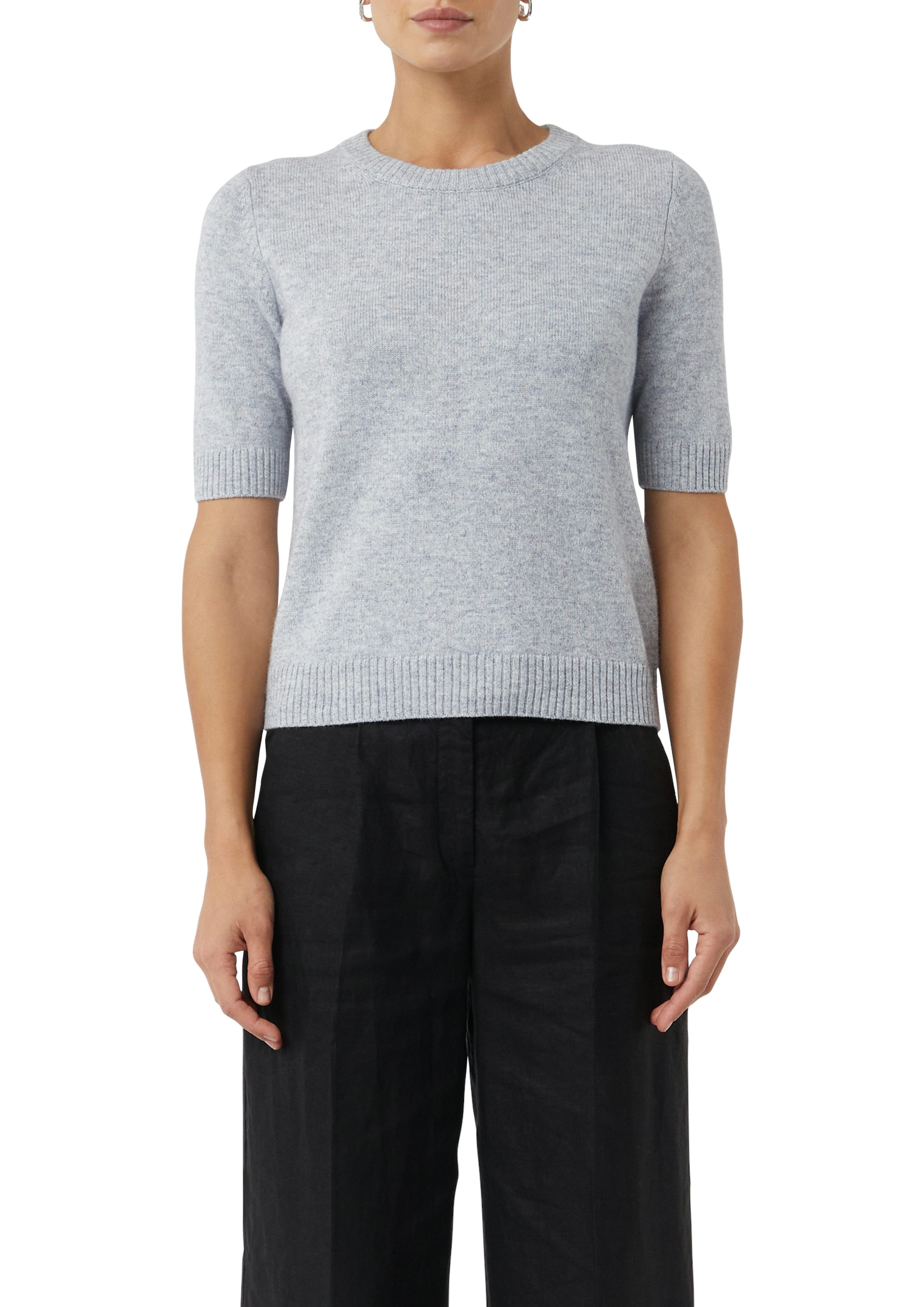 Comma Strickpullover mit Rippbündchen günstig online kaufen