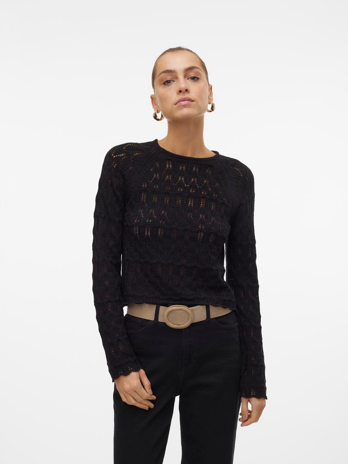 Vero Moda Strickpullover VMNEWFABIENNE LS O-NECK PULLOVER NOOS