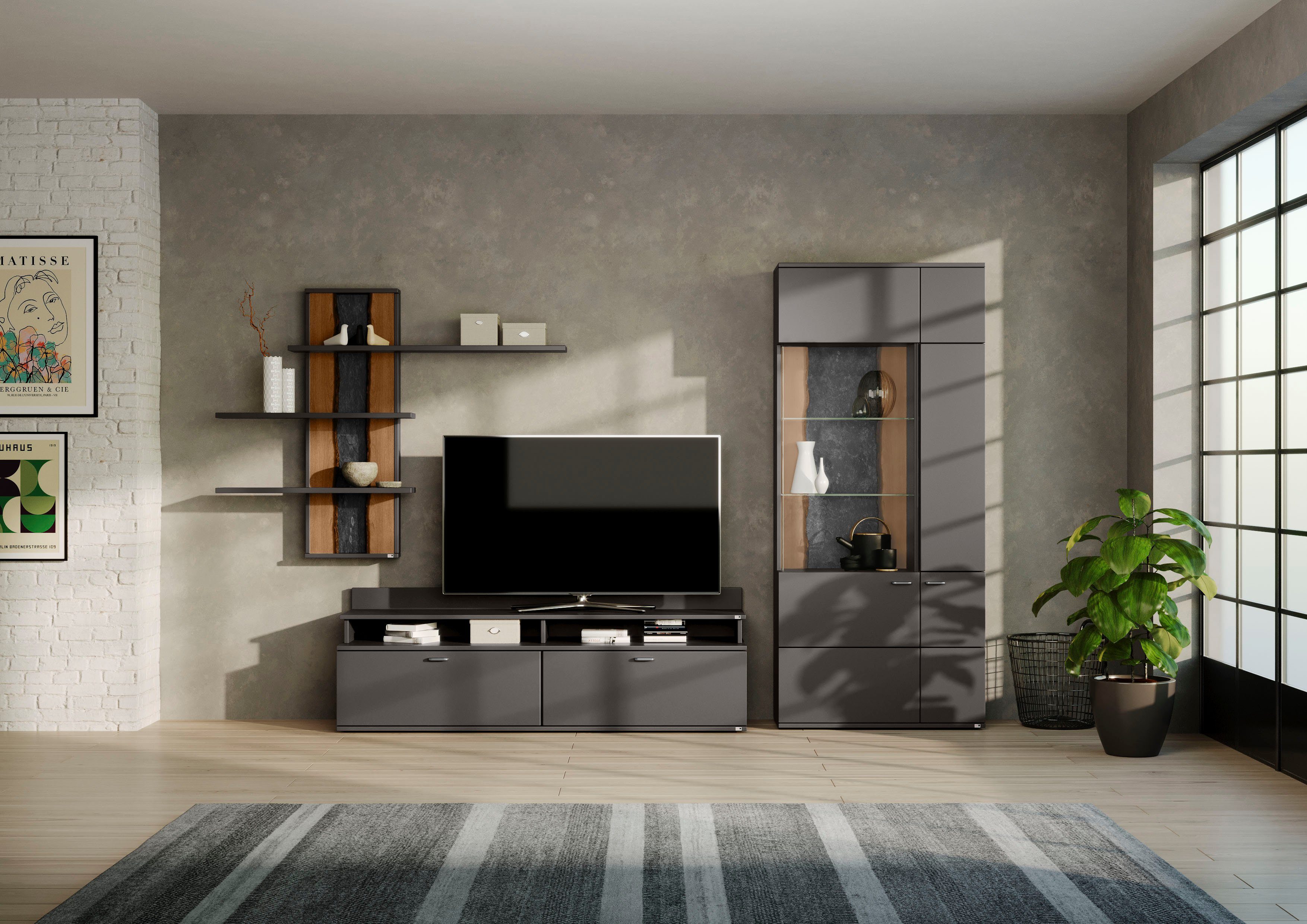 set one by Musterring Wohnwand TACOMA, (Set, 4-St), Typ 55, mit Wandregal