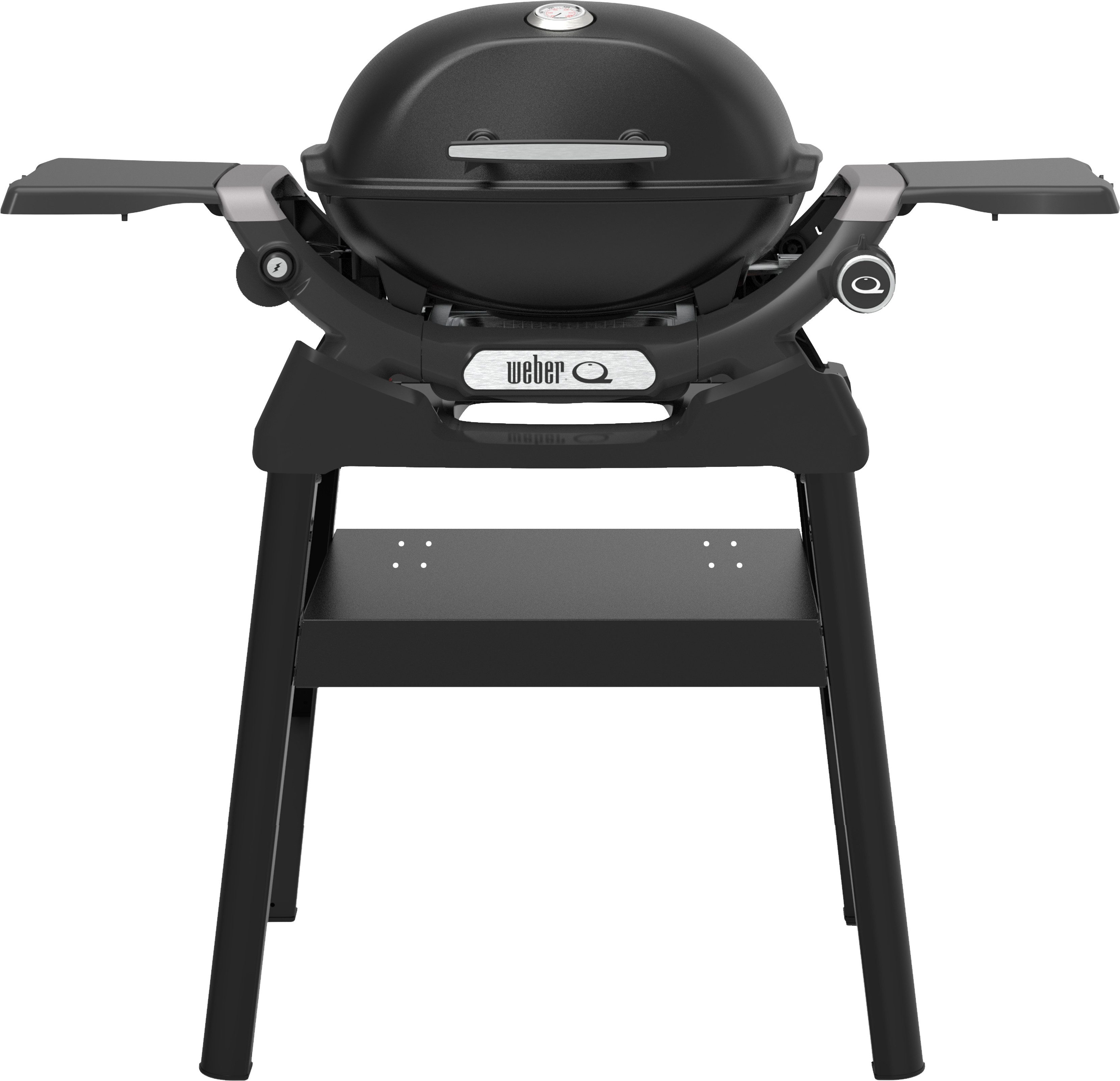 Weber Gasgrill Q1200N, Mit Deckelthermometer, abnehmbaren Seitentischen und Untergestell