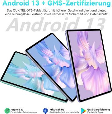 OUKITEL 8000mAh Akku BT5.0 Widevine L1/Google GMS/TÜV Augenschutz/3.5mm Klinke Tablet (10,1", 64 GB, Android 13, Smartes Unterhaltungserlebnis für unterwegs)