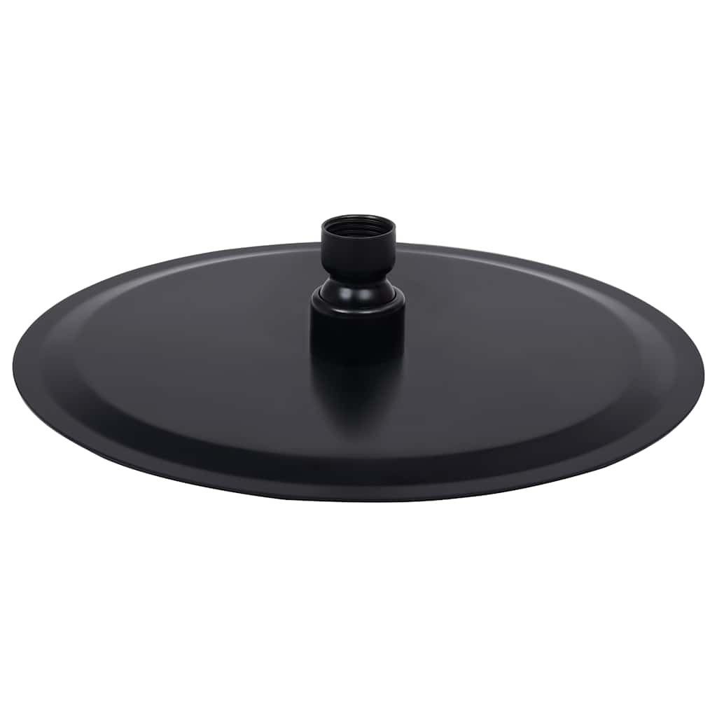 vidaXL Regenduschkopf Regenbrause Edelstahl 20 cm Rund Schwarz, (1-tlg) – Bild 4 von 5