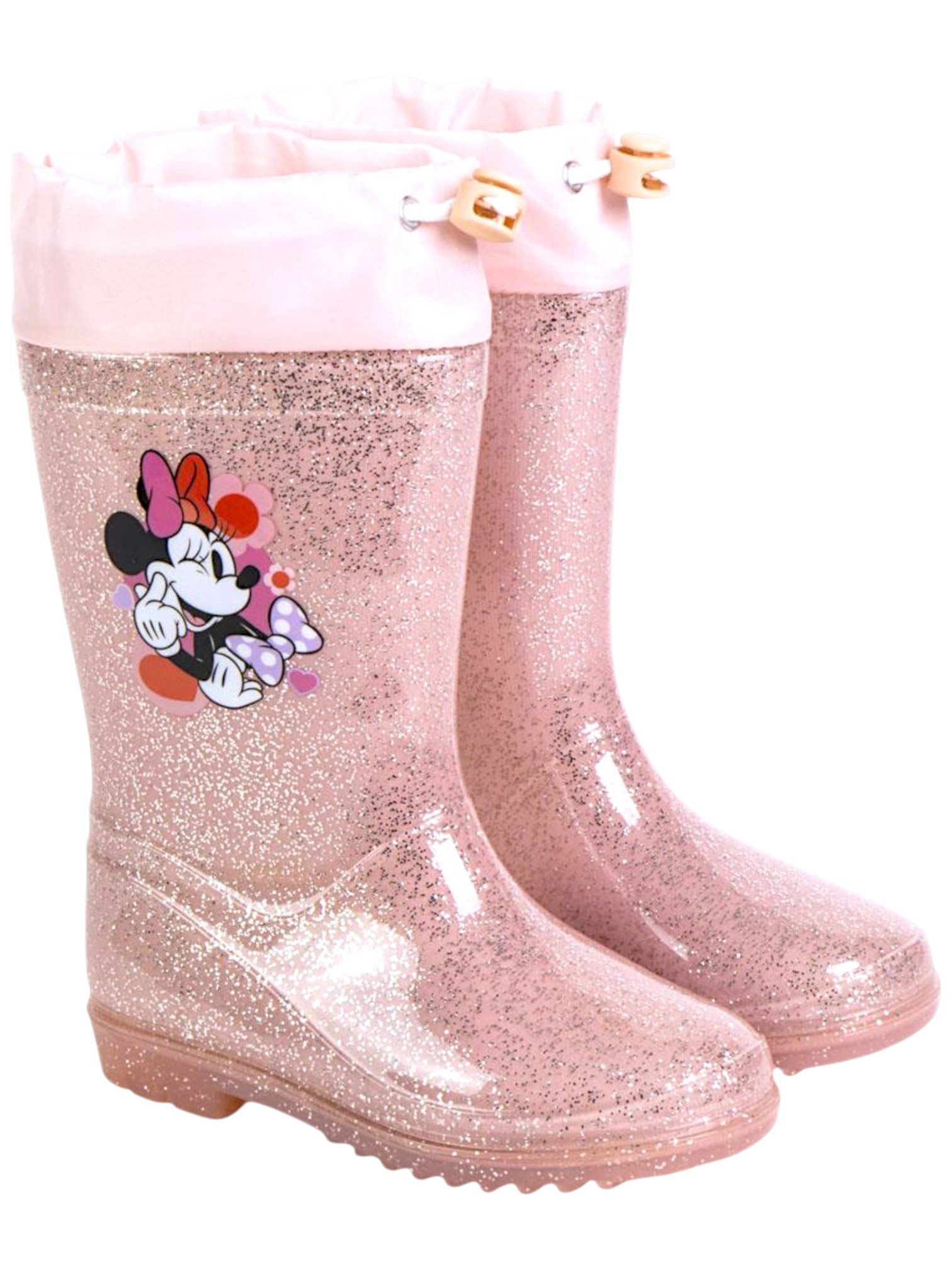 Cerdá Disney Minnie Maus mit Glitzer Gummistiefel Mädchen Regenstiefel Gr. 25 - 32