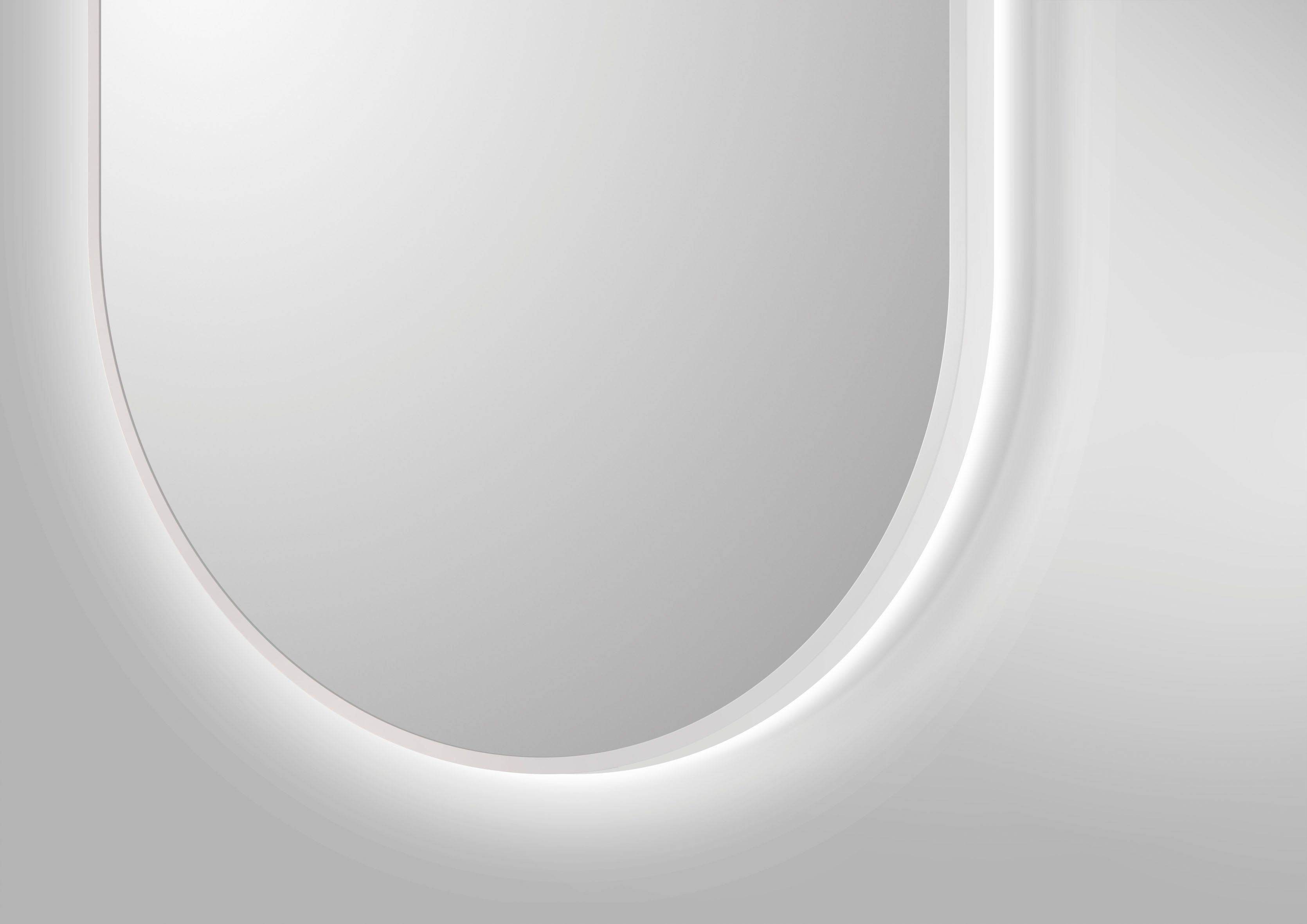 Talos Dekospiegel LED Design Spiegel oval weiß, 45x75 cm (1-St), LED Beleuchtung