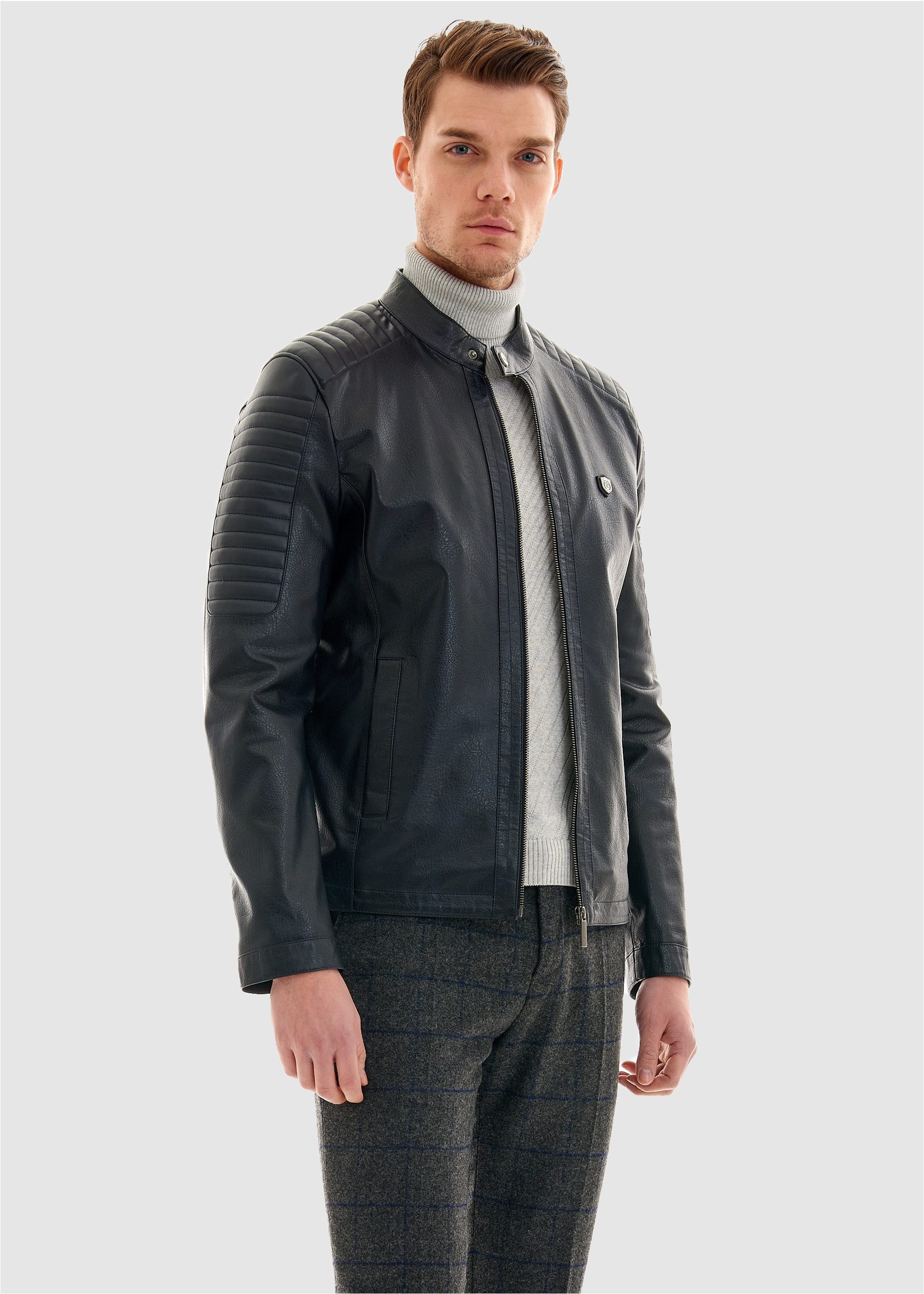 Pierre Cardin Lederjacke in modischer Leder-Optik