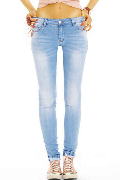 be styled Low-rise-Jeans Low Rise Jeans Hose niedrige Leibhöhe Hüftjeans - Damen - j36p mit Stretch-Anteil, 5-Pocket-Style
