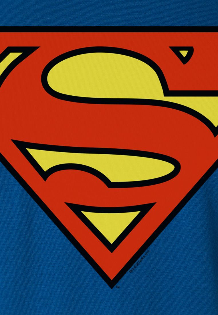 SUPERMAN Frontprint coolem LOGO T-Shirt LOGOSHIRT - mit