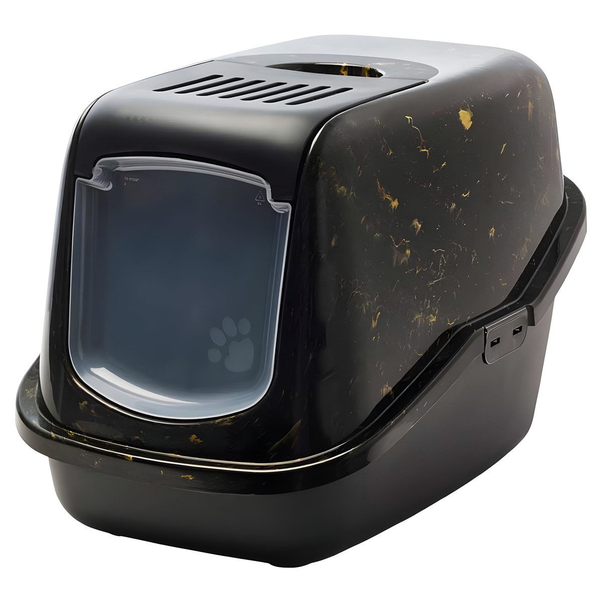 Savic Katzentoilette Katzentoilette Nestor Marble schwarz/gold