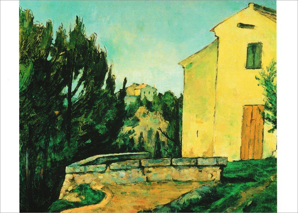 Postkarte Kunstkarte Paul Cézanne "Verlassenes Haus in Tholonet"