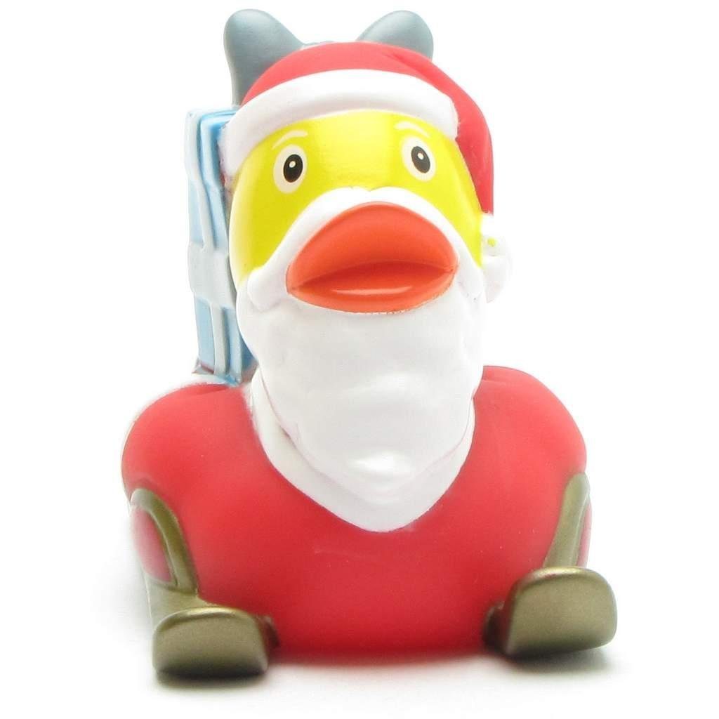 Duckshop - Badeente Badespielzeug auf Schlitten Weihnachtsmann Quietscheente