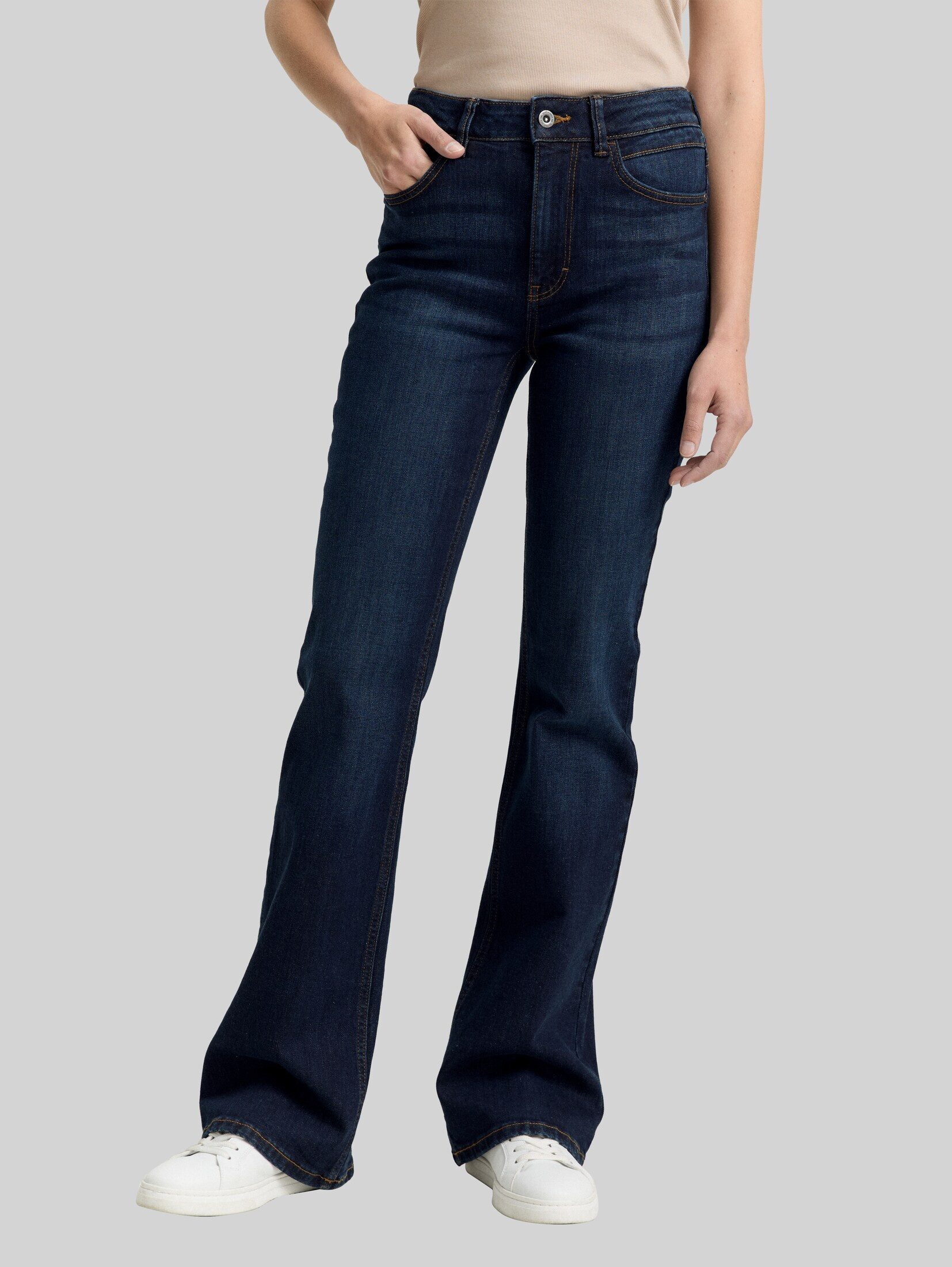 TOM TAILOR Bootcut-Jeans Jeanshosen TTSTELLA BOOTCUT Jeans mit Stretch