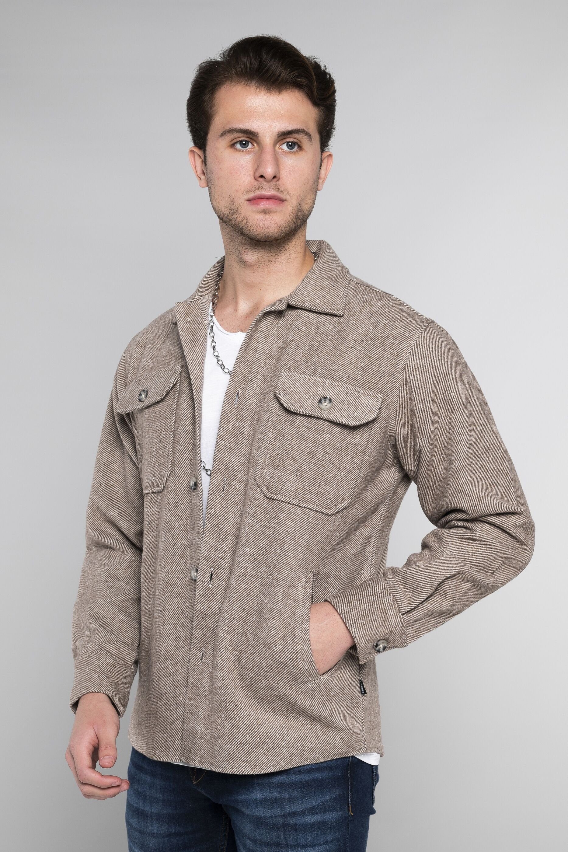 CARISMA Langarmhemd Hemdjacke mit Seitentaschen mit günstig online kaufen
