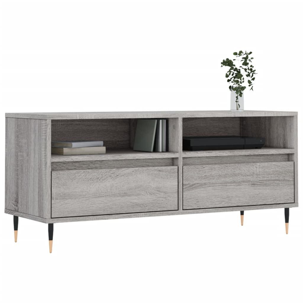 cm Grau Sonoma Holzwerkstoff furnicato TV-Schrank 100x34,5x44,5