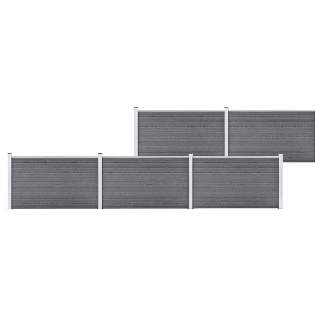 Gartentor Gartenzaun WPC 872x106 cm Grau