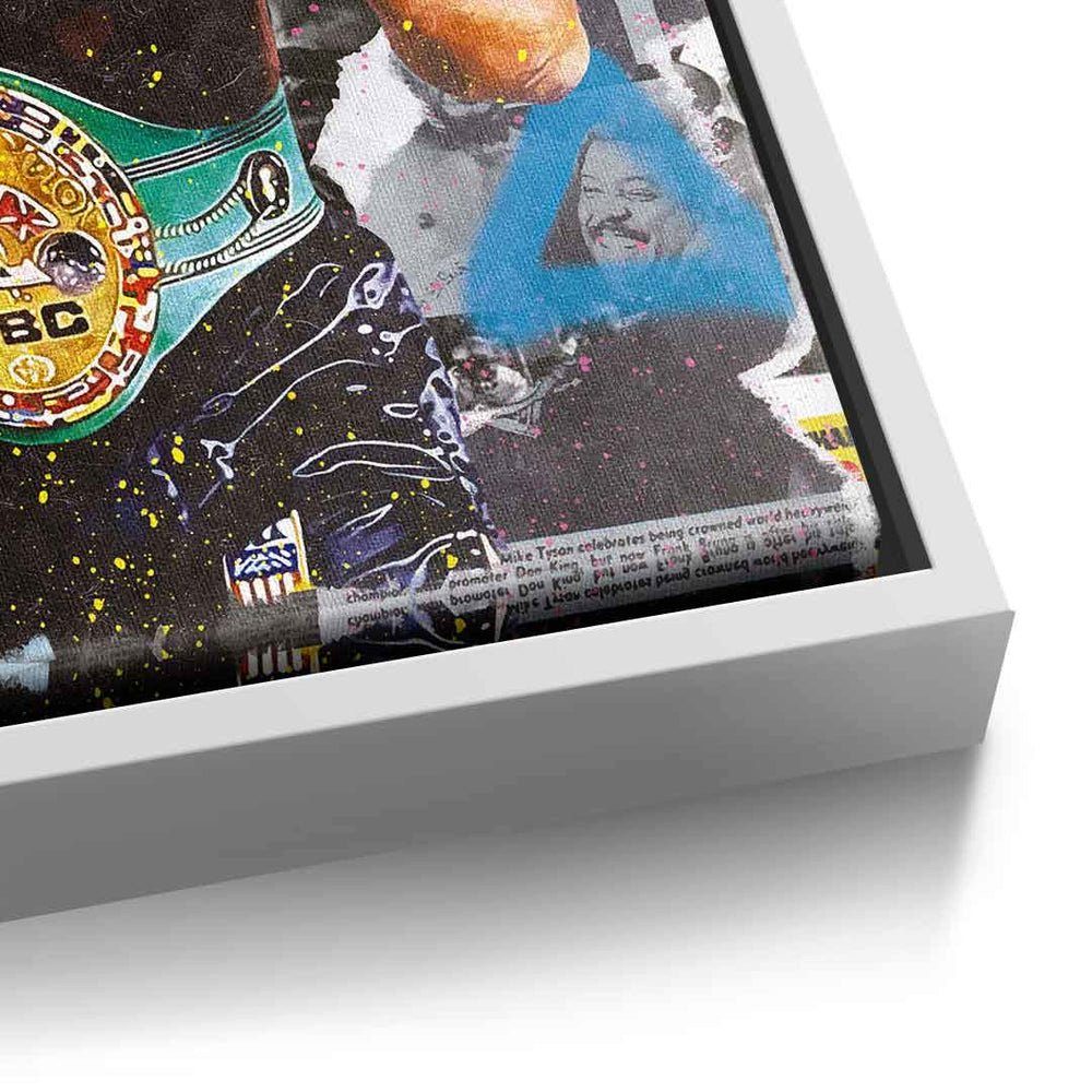 Mike Art Iron Leinwandbild Sport Leinwandbild Tyson goldener Pop Rahmen Iron DOTCOMCANVAS® Mike Boxer Mike, Collage