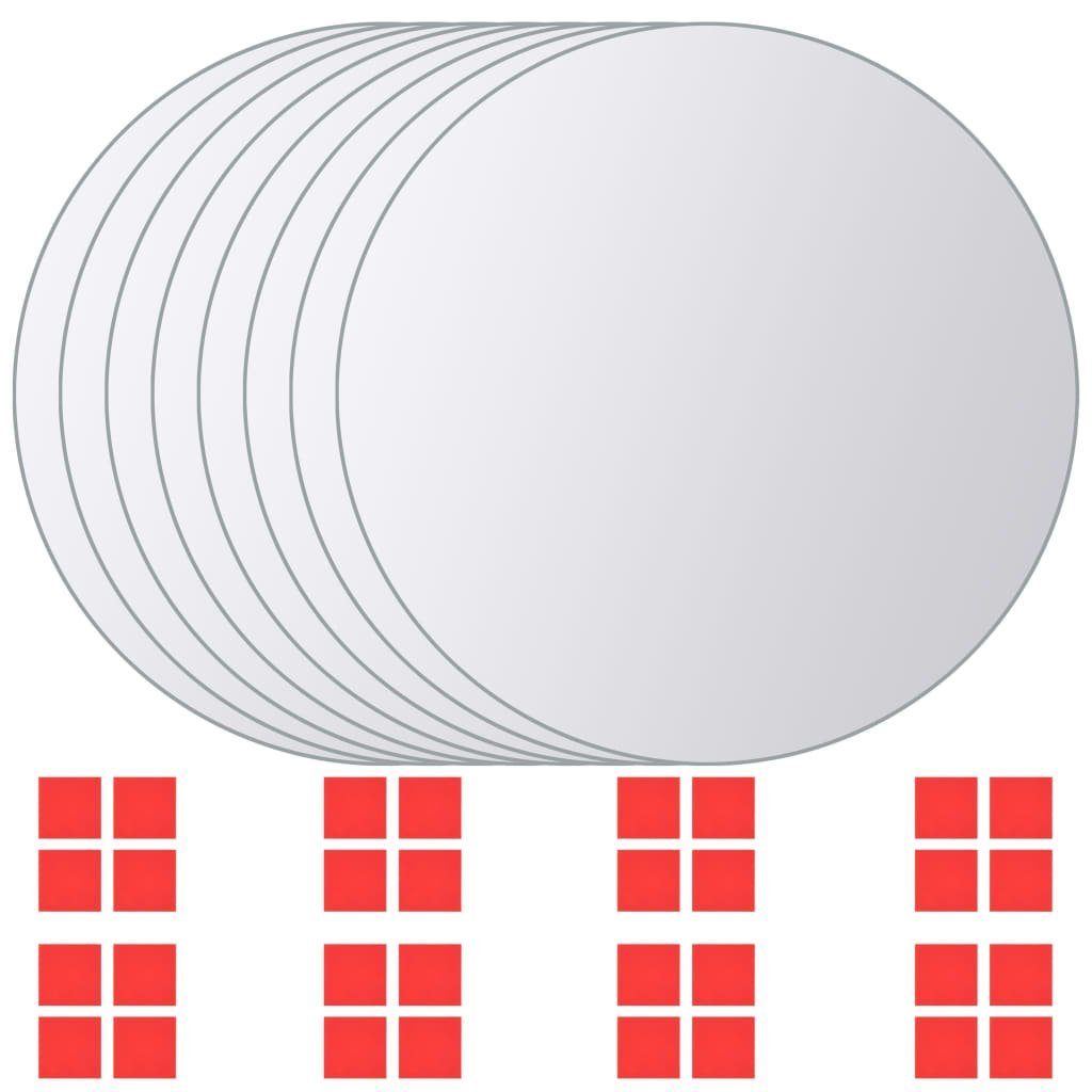 vidaXL Spiegel 16-tlg. Spiegelfliesen-Set Rund Glas (16-St)