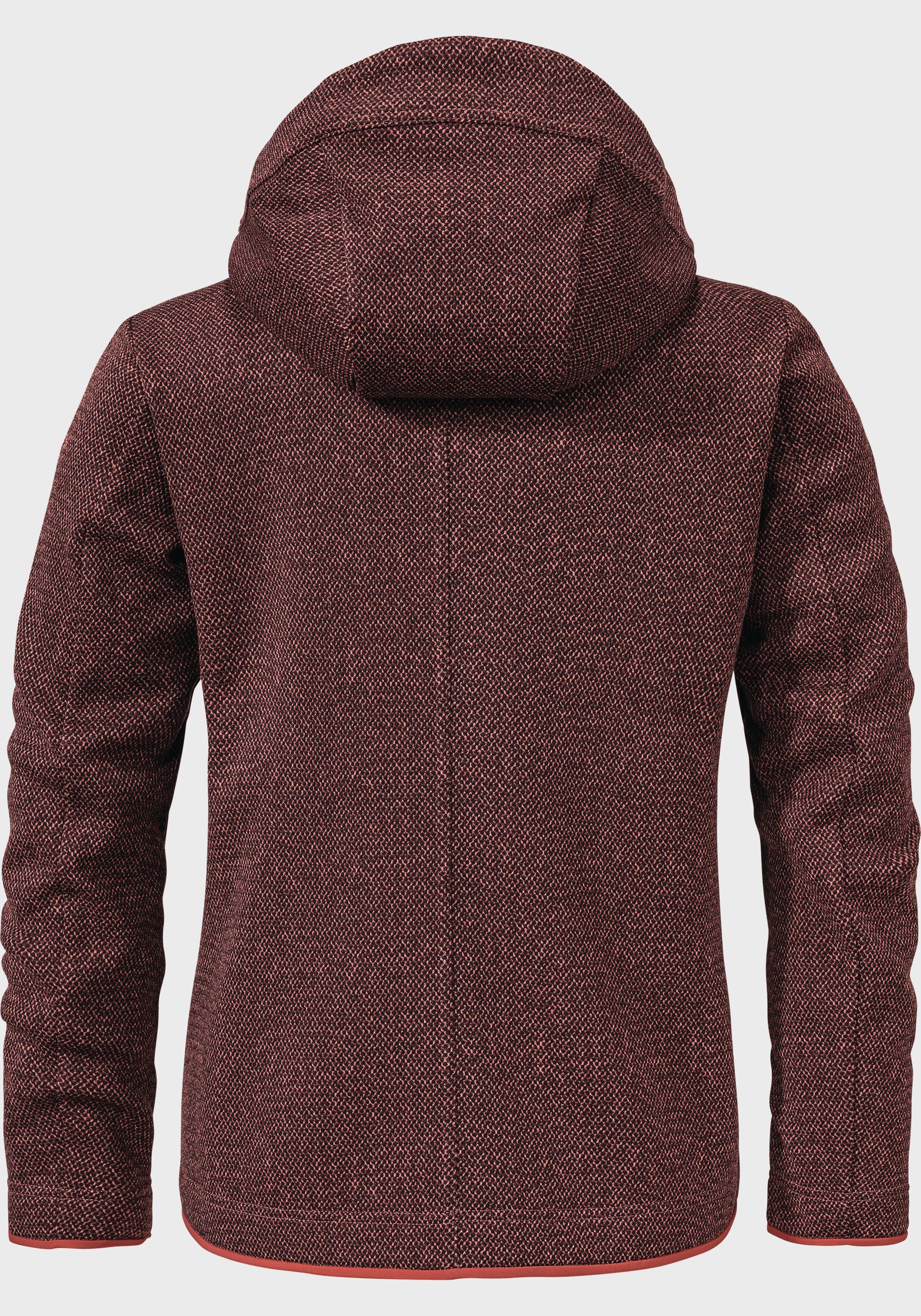 Hoody L Fleece Schöffel Aurora Fleecejacke rot