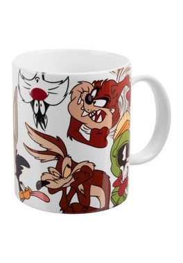 United Labels® Tasse Looney Tunes Tasse - Family - Kaffeebecher aus Porzellan 320 ml, Porzellan