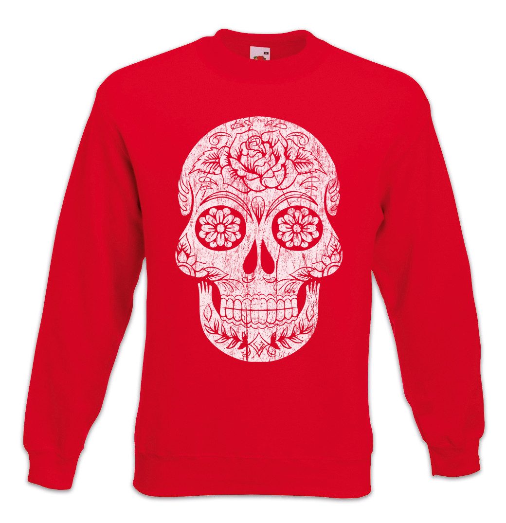 Sweatshirt Mexican Sugar Skull I Sweatshirt Schädel Totenschädel Totenkopf Tattoo