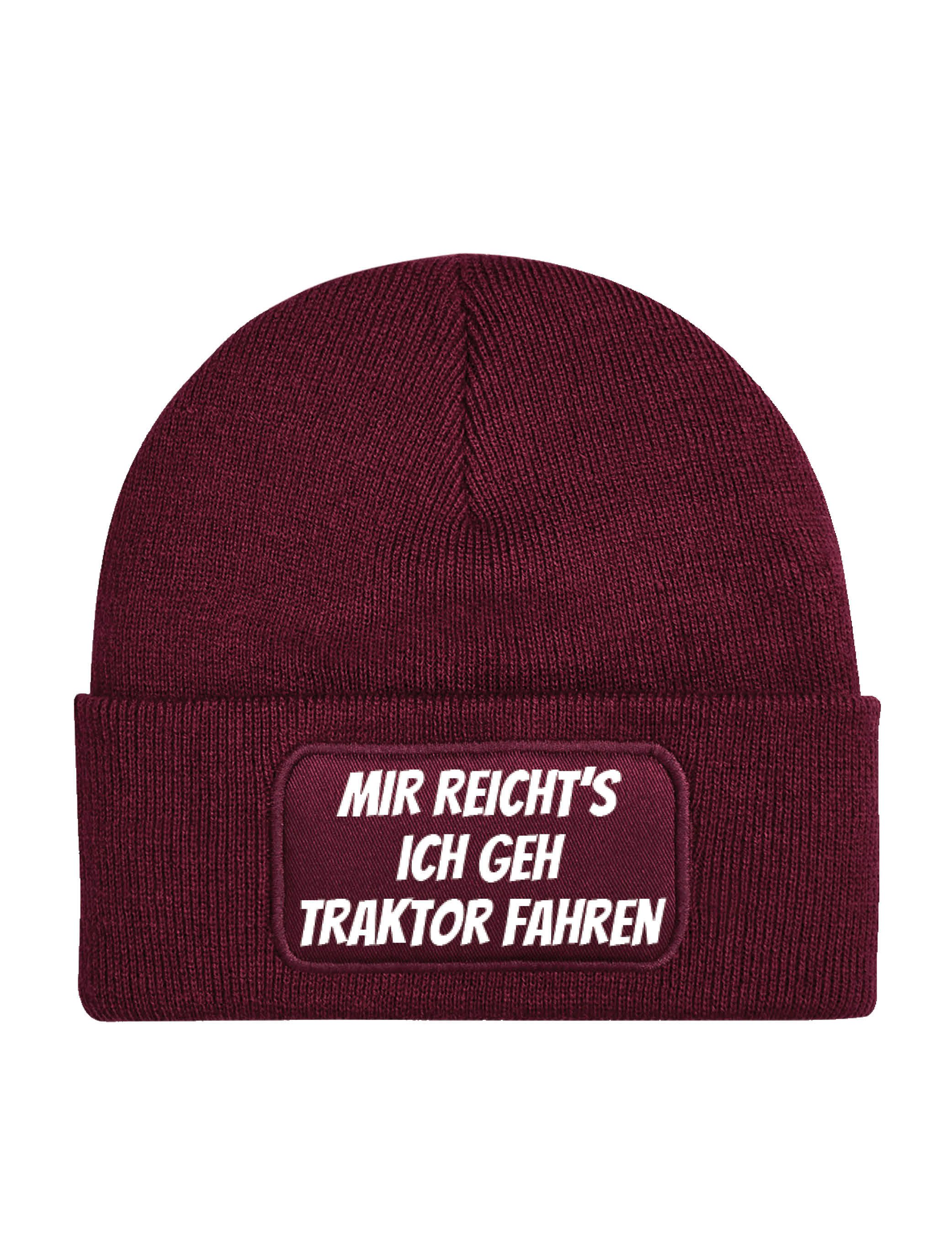 Beanie Herren & Damen unisex Mütze Beanie "Traktor Fahren" Print Statement