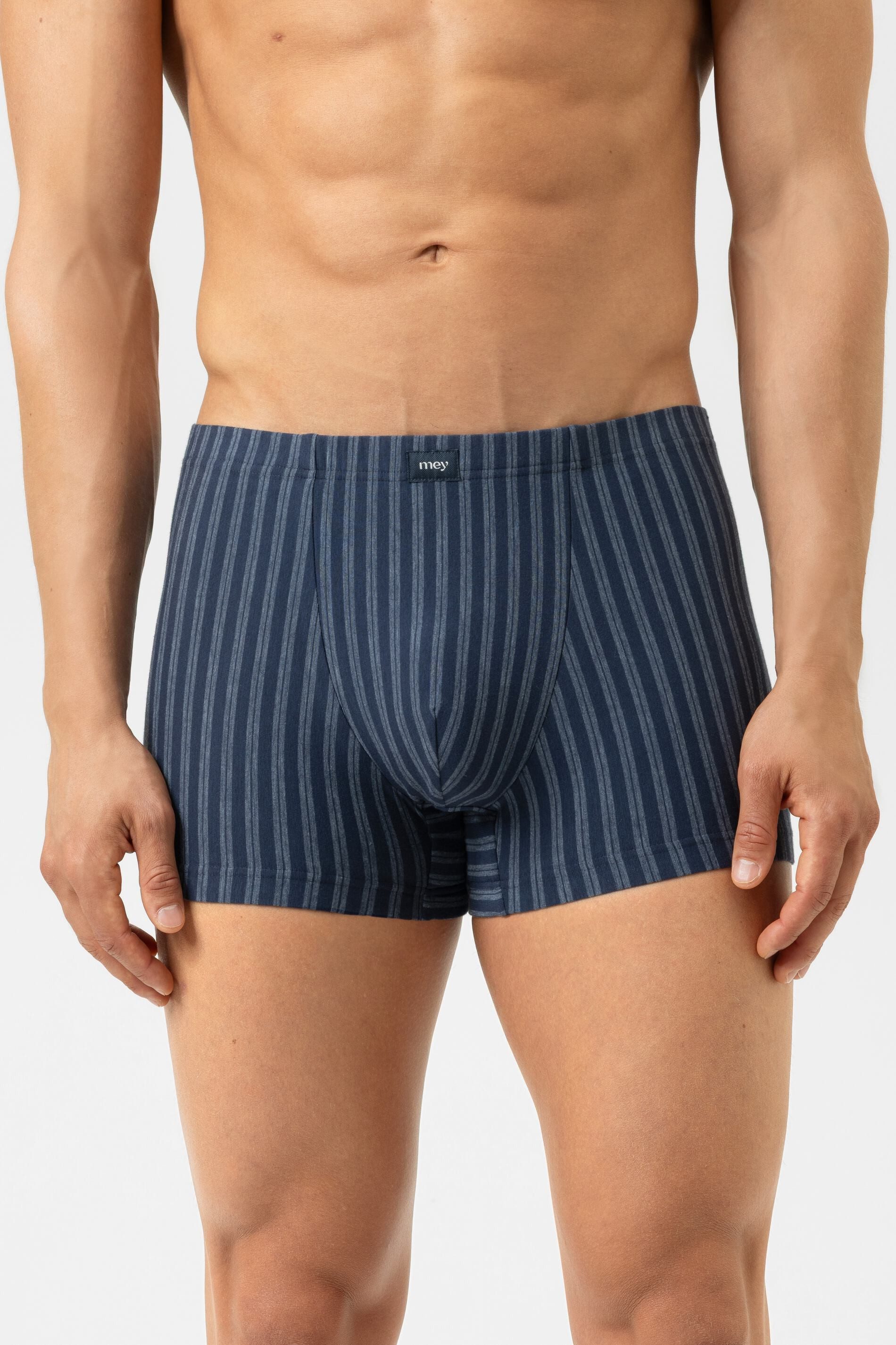 Mey Trunk Mey Shorty Serie Denim Stripes Gestreift Shorties (1-St., 1) Moderne Trunks, Gemustert, Atmungsaktiv, Baumwoll-Mix
