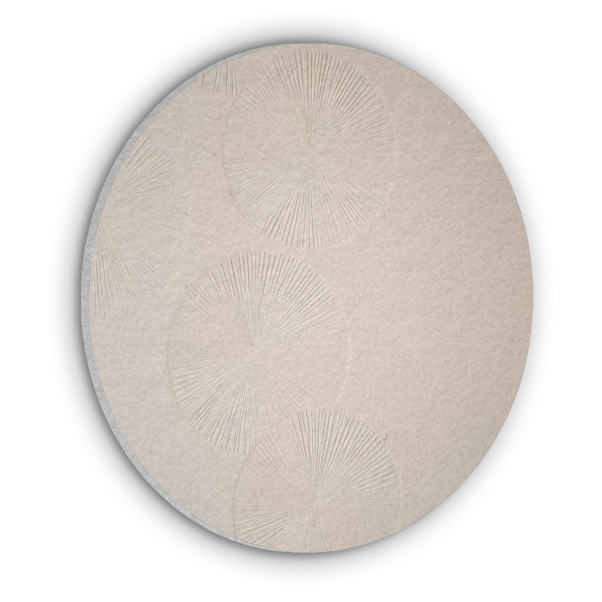 MuchoWow Gemälde Japandi - Beige - Modern, Fotodruck (1 St), Akustikpaneele rund, Schalldämmung, Akustikbilder 30x30 cm