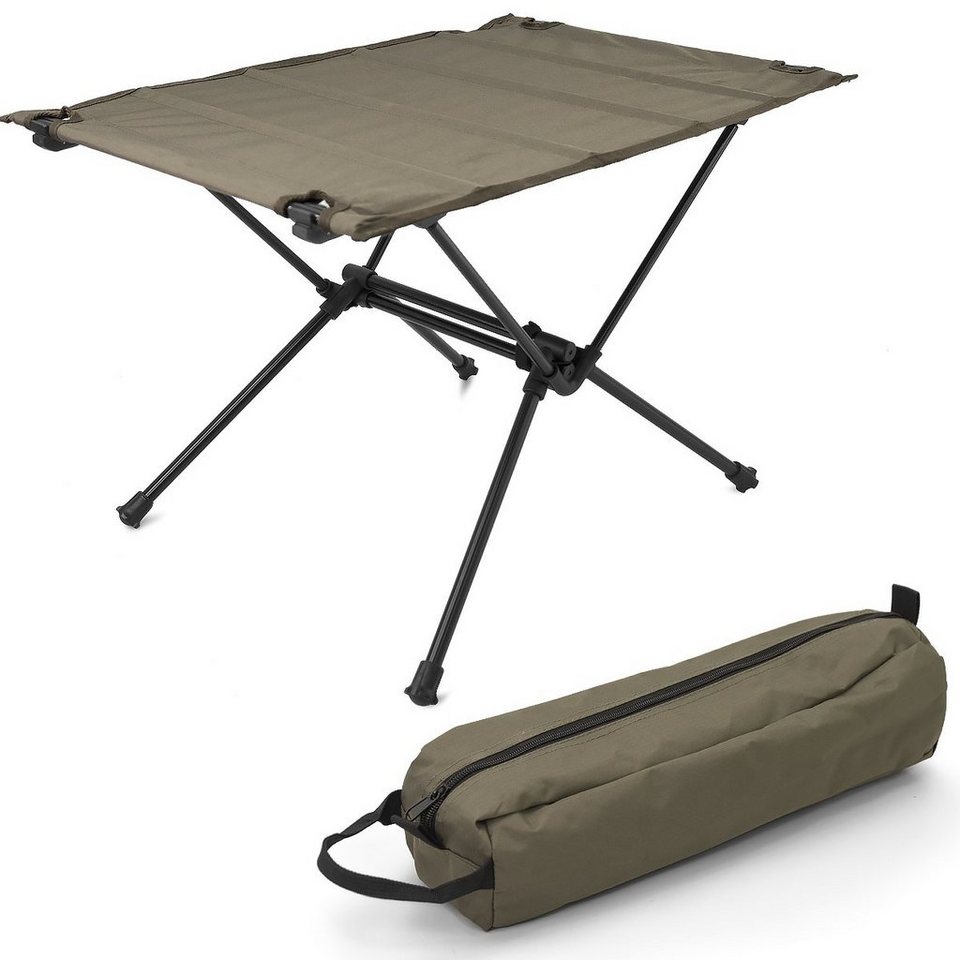 MidGard Campingtisch leichter Falttisch aus Aluminium-Gestänge und robusten  Polyesterbezug