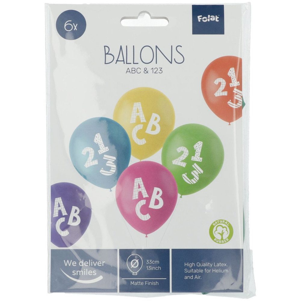 Folat Schulheft Luftballons - Schulanfang - 6 Stück