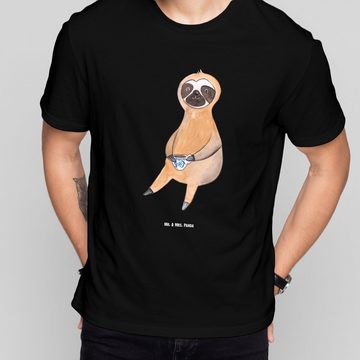 Mr. & Mrs. Panda T-Shirt Faultier Kaffee - Schwarz - Geschenk, Damen, Genießer, Sprüche, Fault (1-tlg)