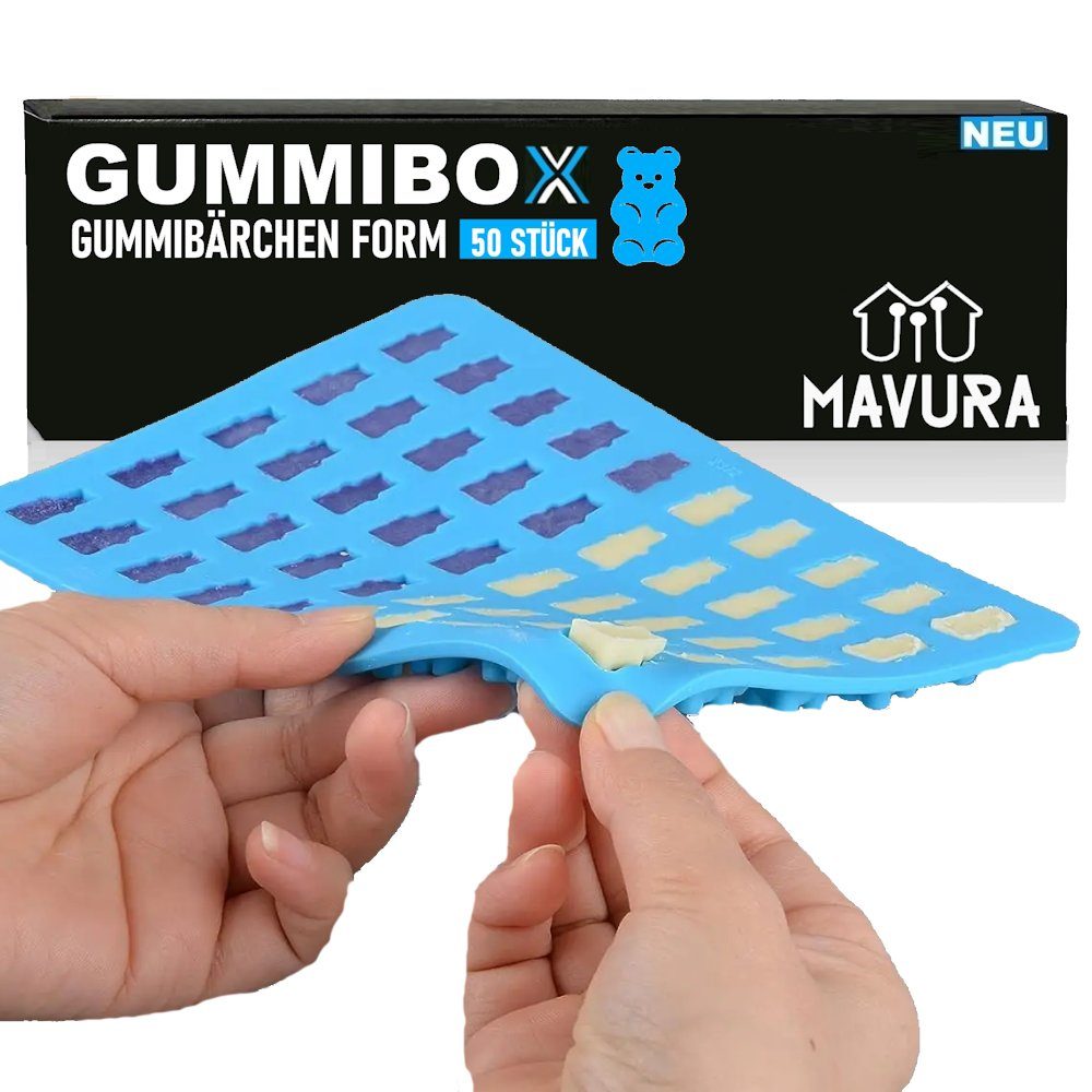 MAVURA Schokoladenform GUMMIBOX Gummibärchenform Schokolade Kinder Eiswürfel, Pralinenform Gießform Fruchtgummi Fondant