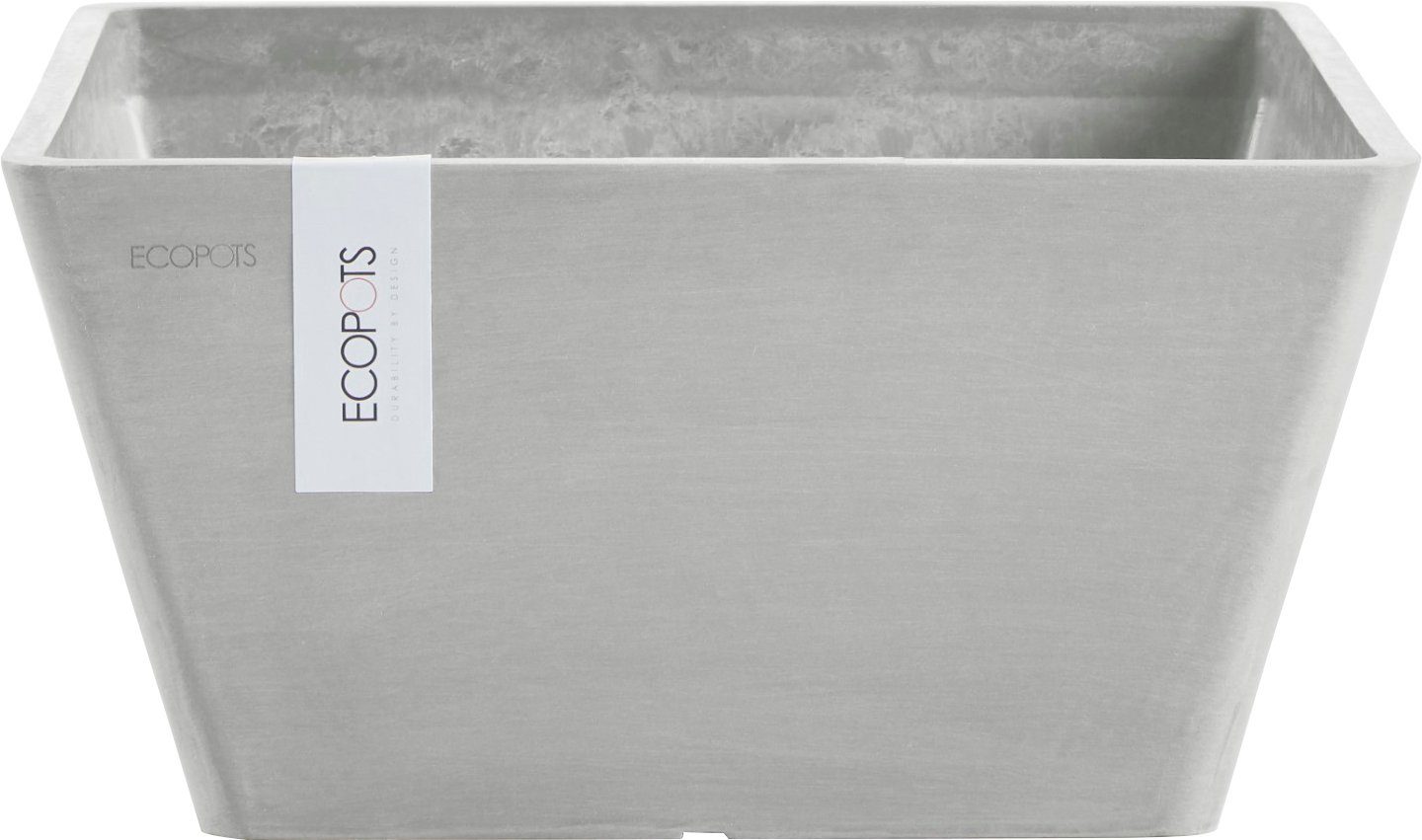 ECOPOTS Blumentopf BERLIN White BxTxH: 25x25x12,8 Grey, cm
