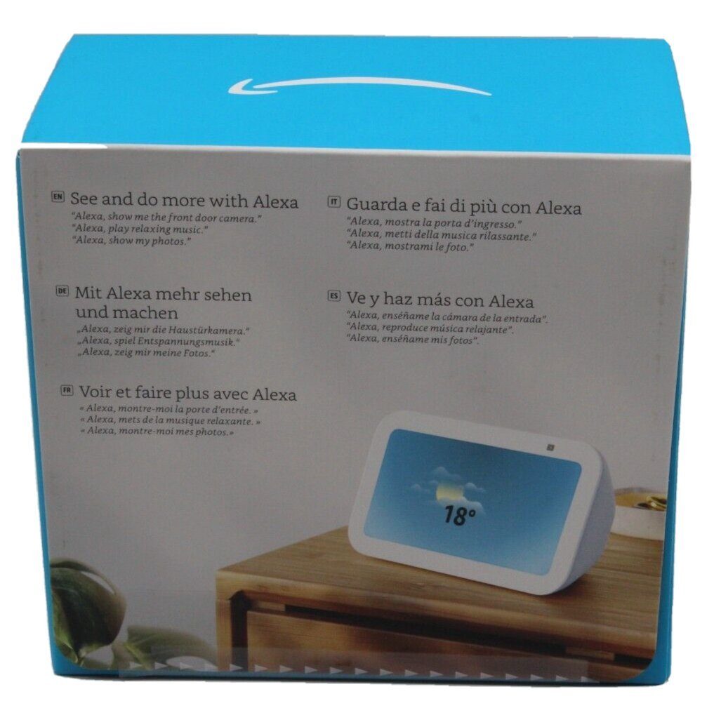Bluetooth, 3. Generation Smart (WiFi), Echo / Graublau Kamera-aus-Taste) Bluetooth, Sprachsteuerung, Show Speaker 5 Amazon Mikrofon- mit 2023 (WLAN
