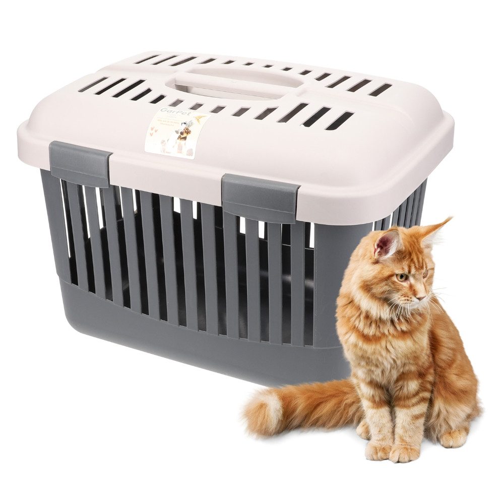 GarPet Tiertransportbox Transportbox Easy Top grau