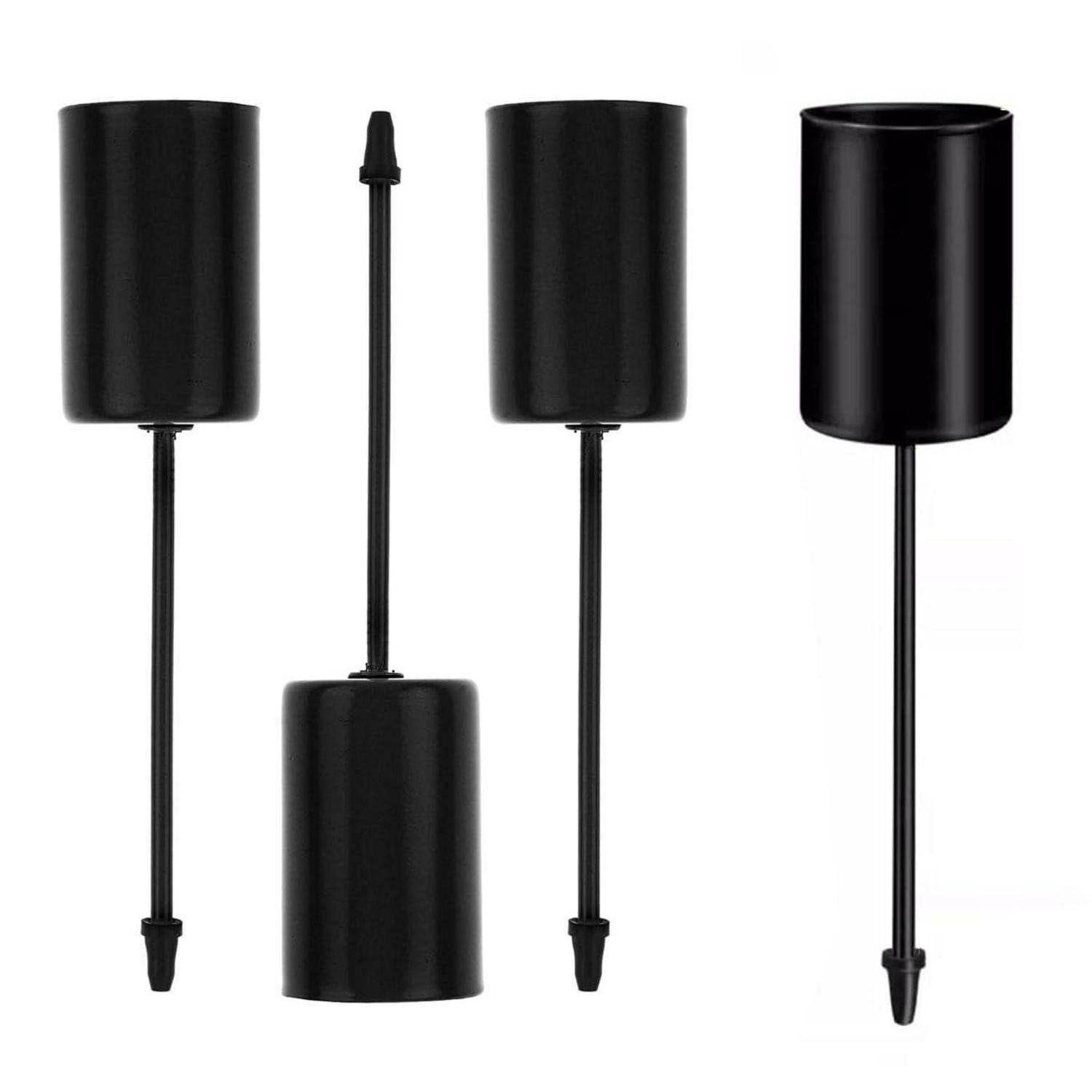 LuxusKollektion Adventsleuchter Kerzenhalter Adventskranz 4 Stück Metall Schwarz (4 St)