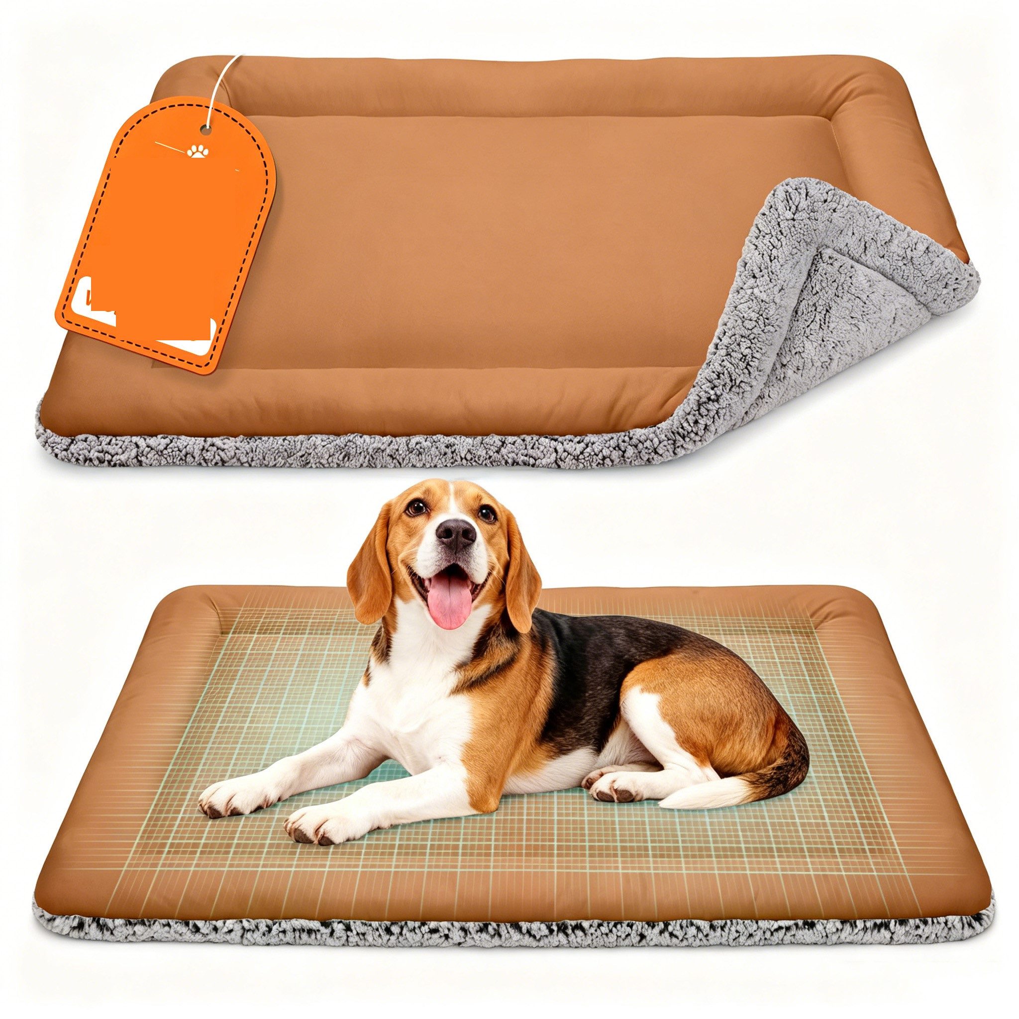 Ledander Hundematte Kühlmatte für Hunde, selbsterwärmendes Katzenbett, wendbares Design., Warm im Winter und kühl im Sommer,Thermo / Hundekissen / kühlend