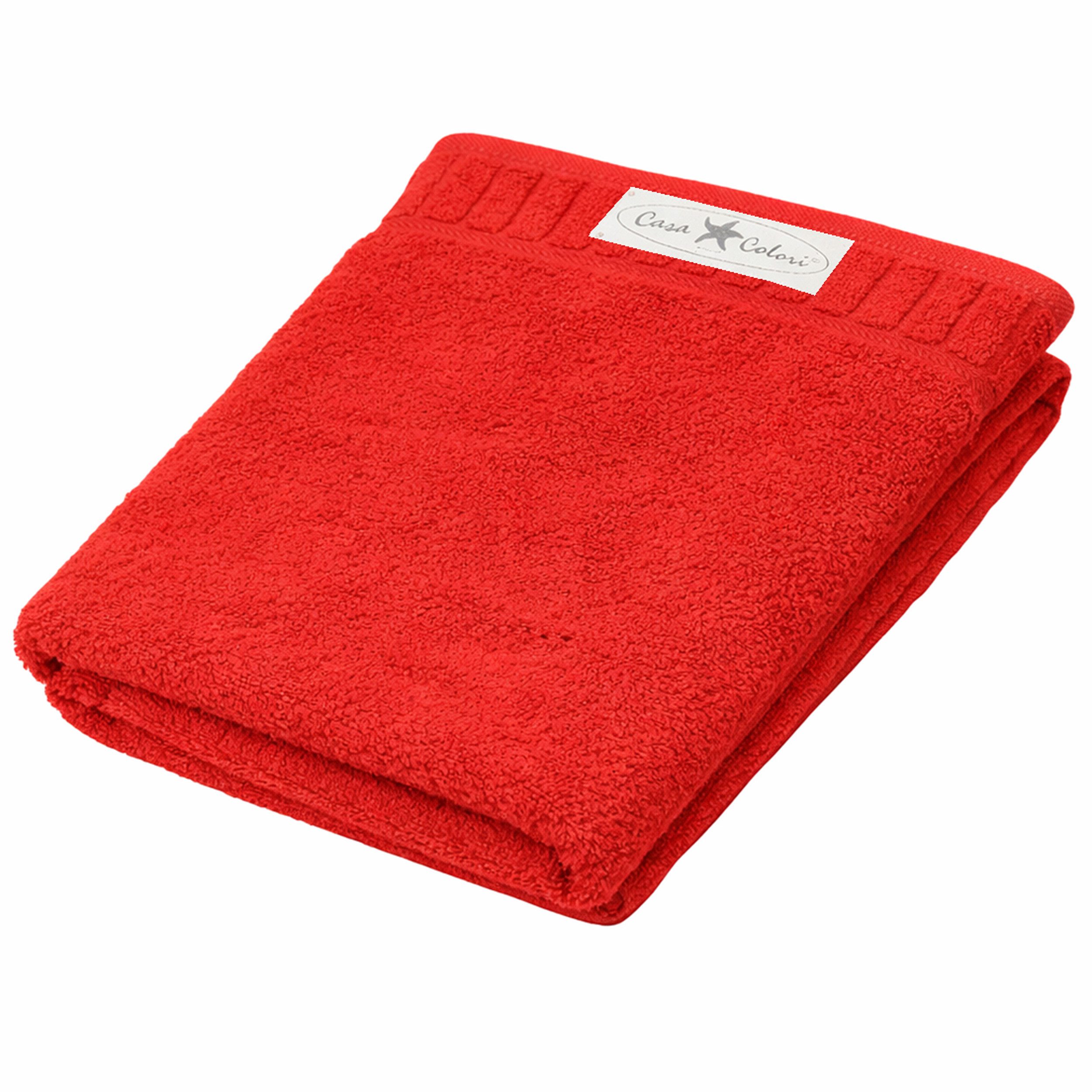 Casa Colori Duschtuch Uni, Frottier (1-St), Hohe Farbbrillanz, Einfache Pfl günstig online kaufen