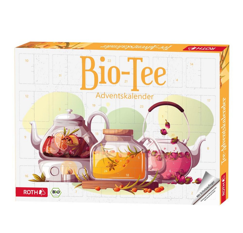 Roth Tee BIO-Tee Adventskalender 24 verschiedene Teesorten, als Geschenk für Teeliebhaber oder als täglicher Verwöhnmoment