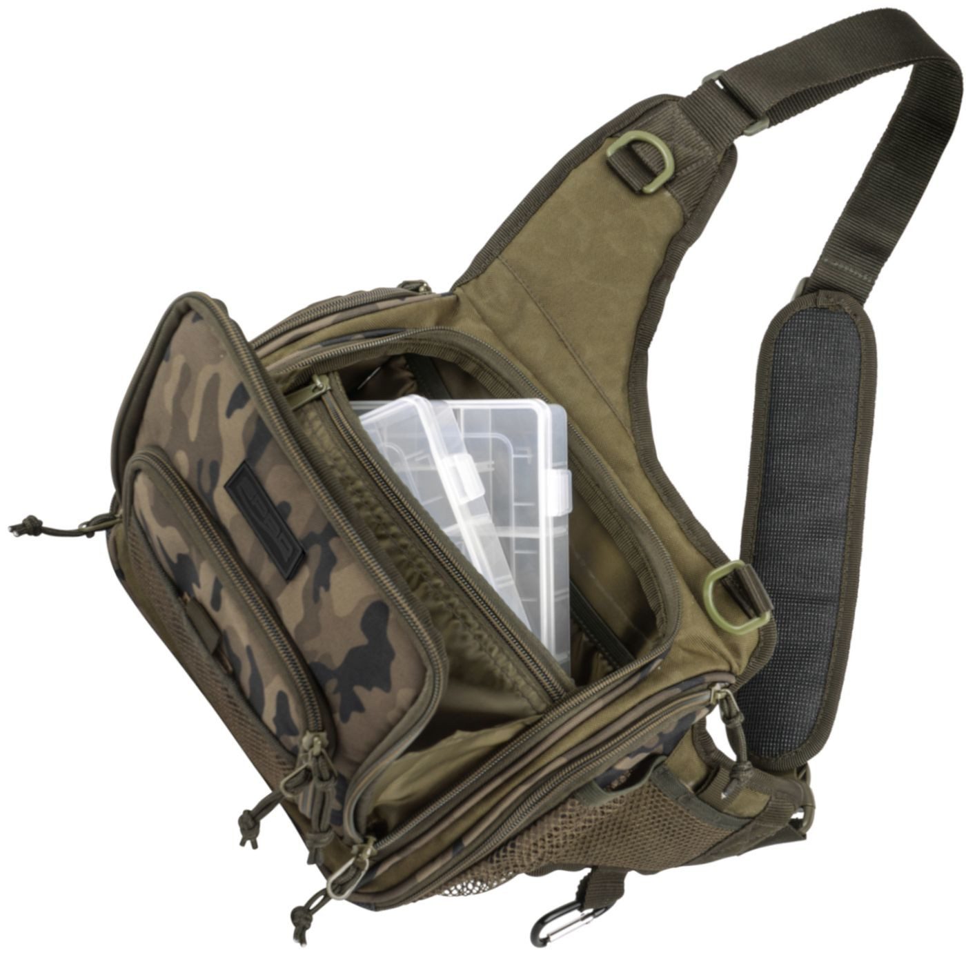 SPRO Angelkoffer Spro Double Camou Shoulder Bag 27x11x27cm - Kunstködertasche