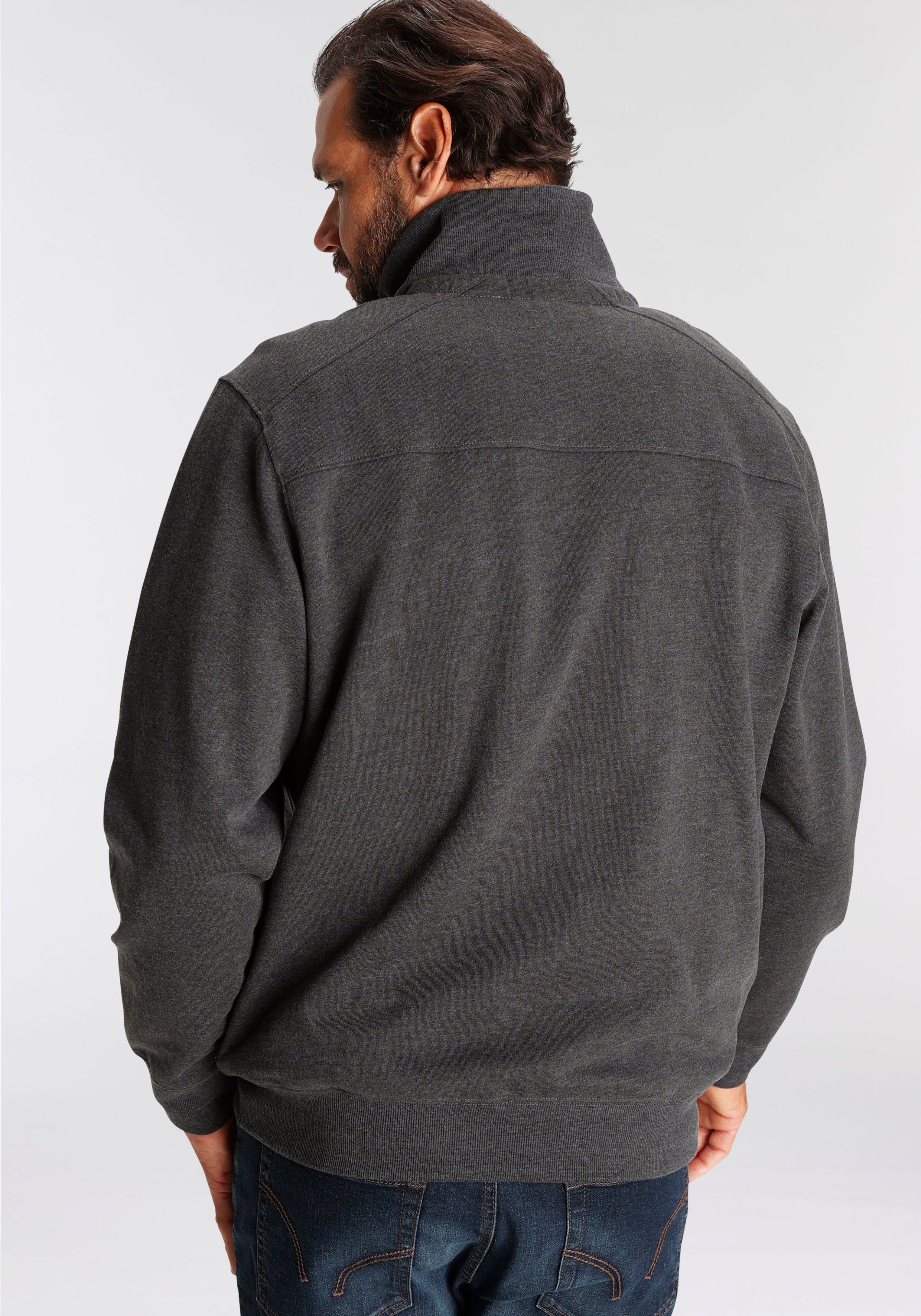 Man's World Sweatjacke mit kontrastfarbigem Reißverschluss