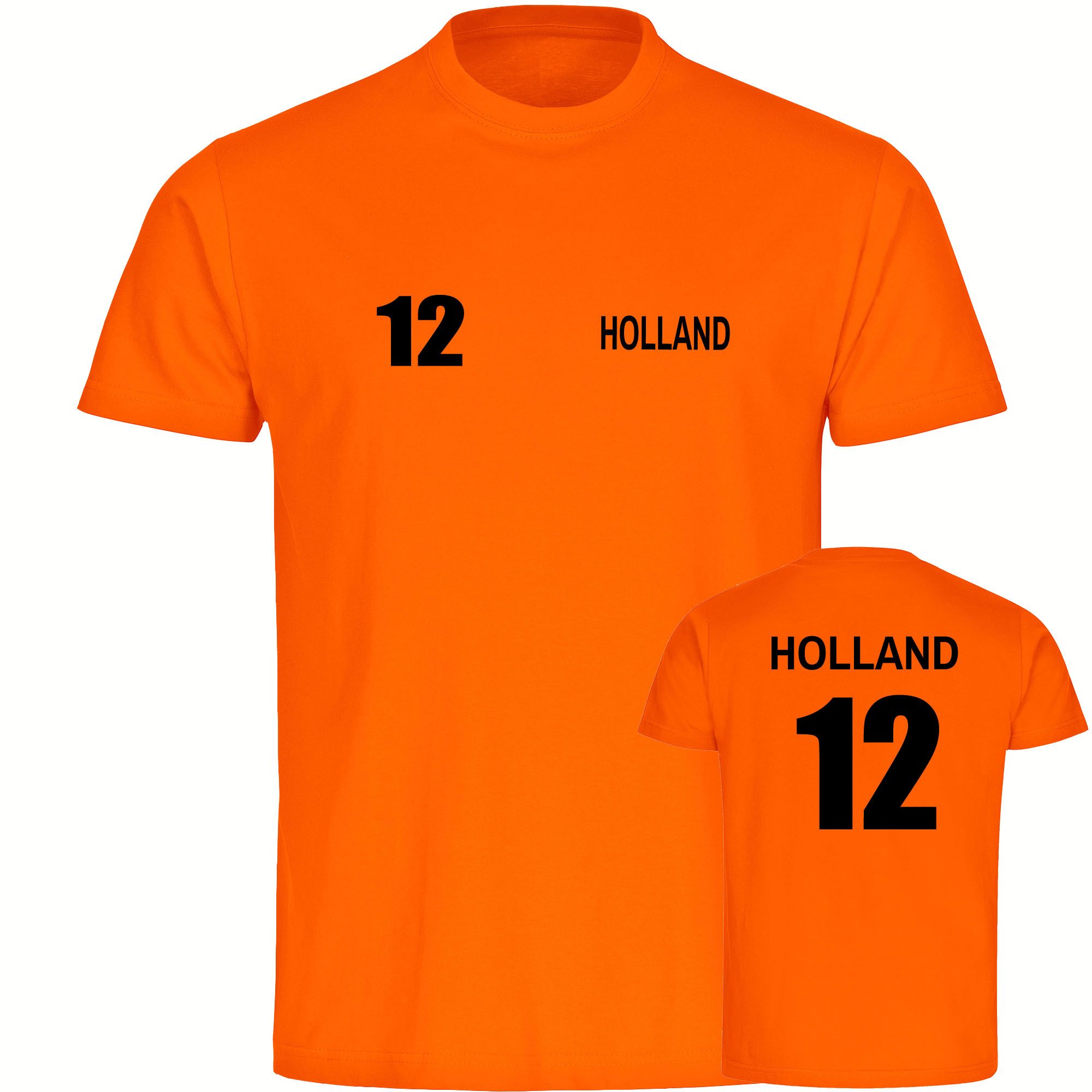 multifanshop T-Shirt Herren Holland - Trikot Nummer 12 - Männer