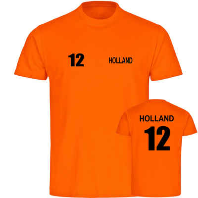 multifanshop T-Shirt Herren Holland - Trikot 12 - Männer