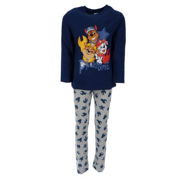 PAW PATROL Pyjama 2x Paw Patrol Kinder Schlafanzug blau + Rot Gr:98-128