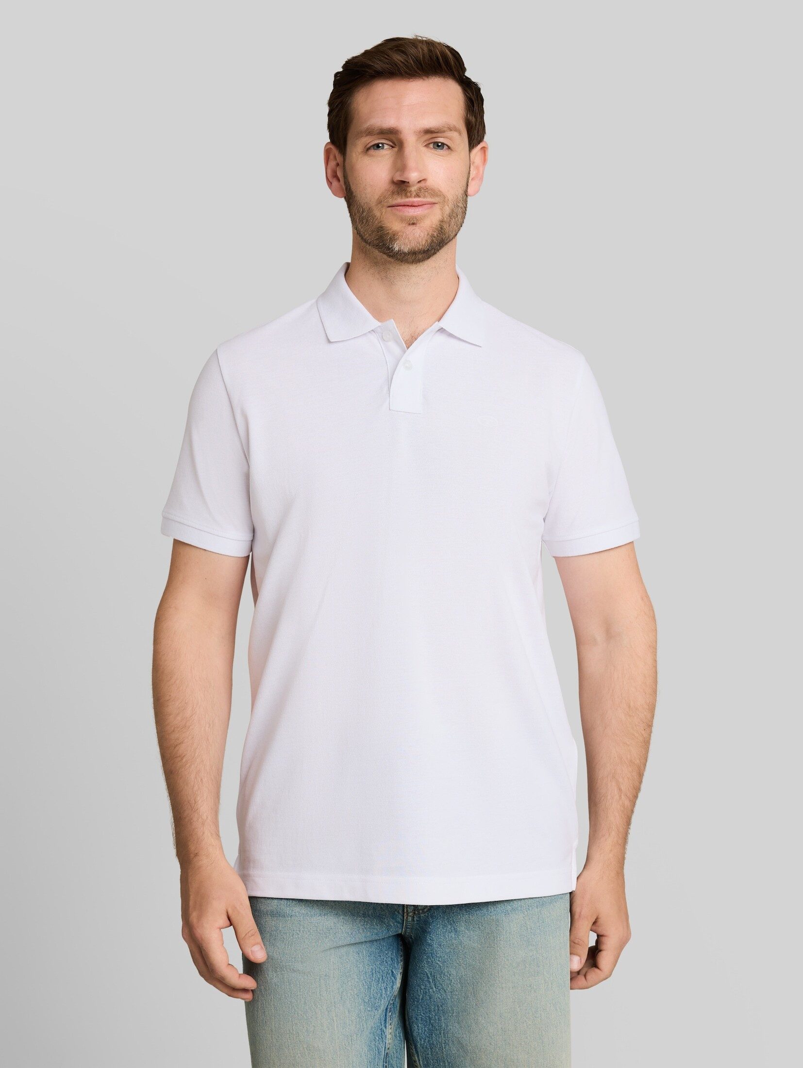 TOM TAILOR Poloshirt Poloshirts (im Einserpack) Piqué Poloshirt mit Logo-Stickerei