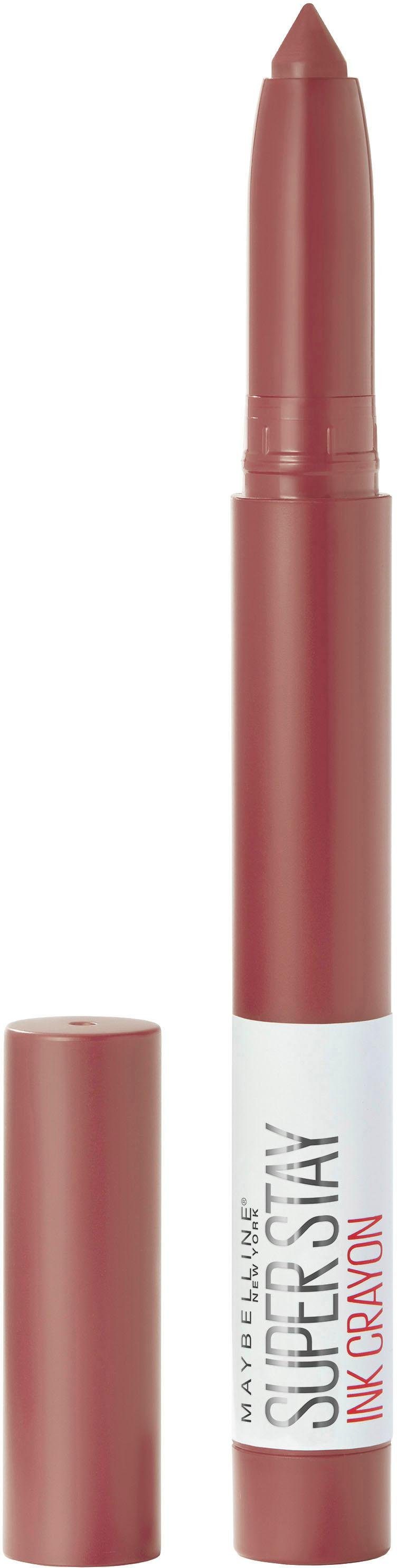 MAYBELLINE NEW YORK Lippenstift SUPER STAY INK CRAYON, matter Lippenstift in klassisch origineller Stiftform