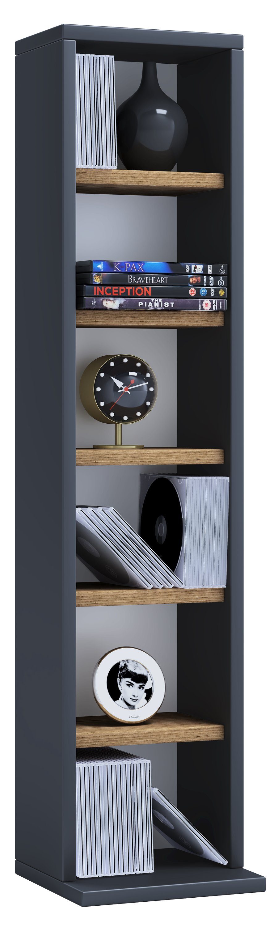 VCM Standregal Holz CD DVD Stand Aufbewahrung Deko Regal Elementa günstig online kaufen