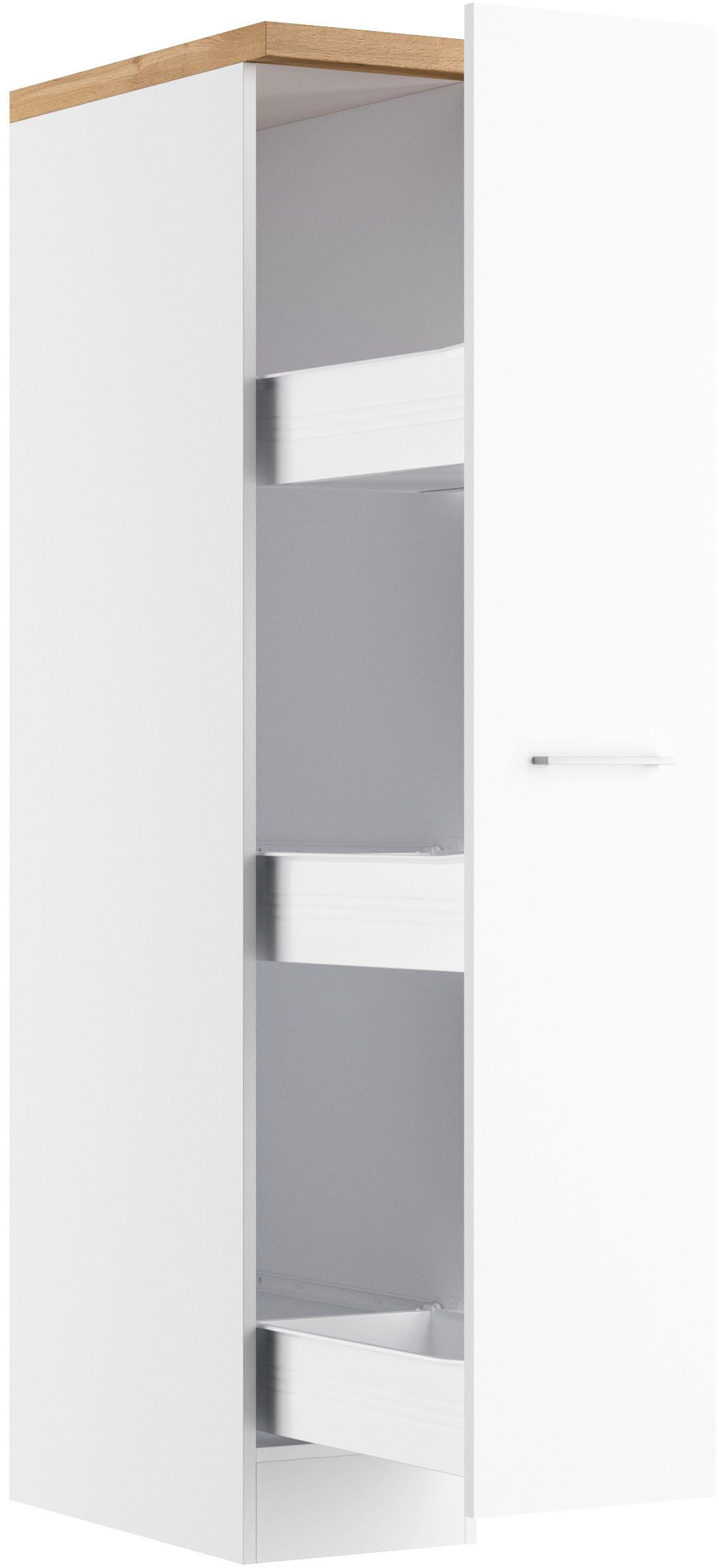 KOCHSTATION Apothekerschrank KS-Milan Apothekerschrank 30 cm, matte oder hochglänzende Fronten