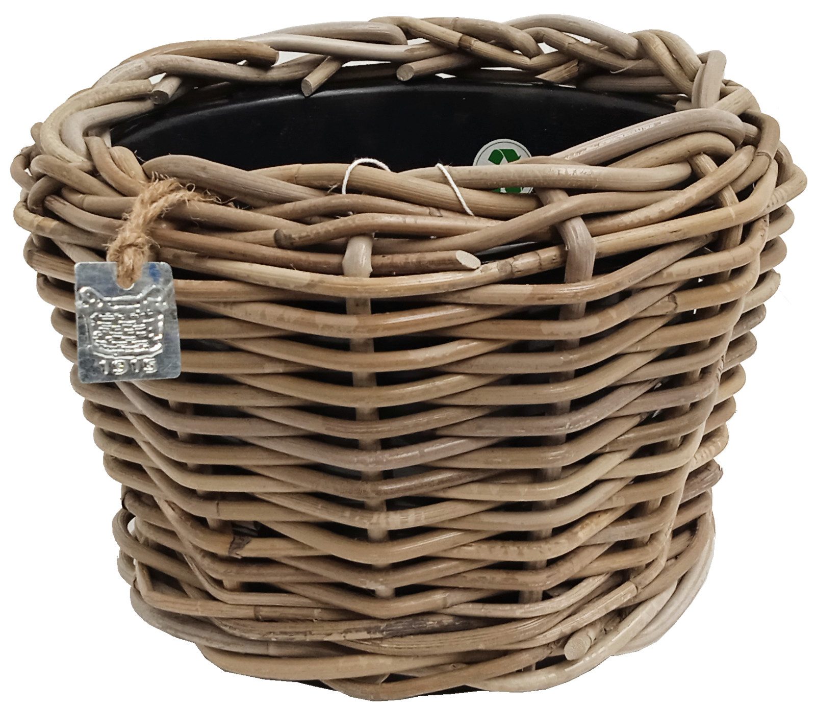 Van der Leeden Blumentopf Blumenkorb Pflanzkorb Topf 27x22cm Rattan Weide S günstig online kaufen