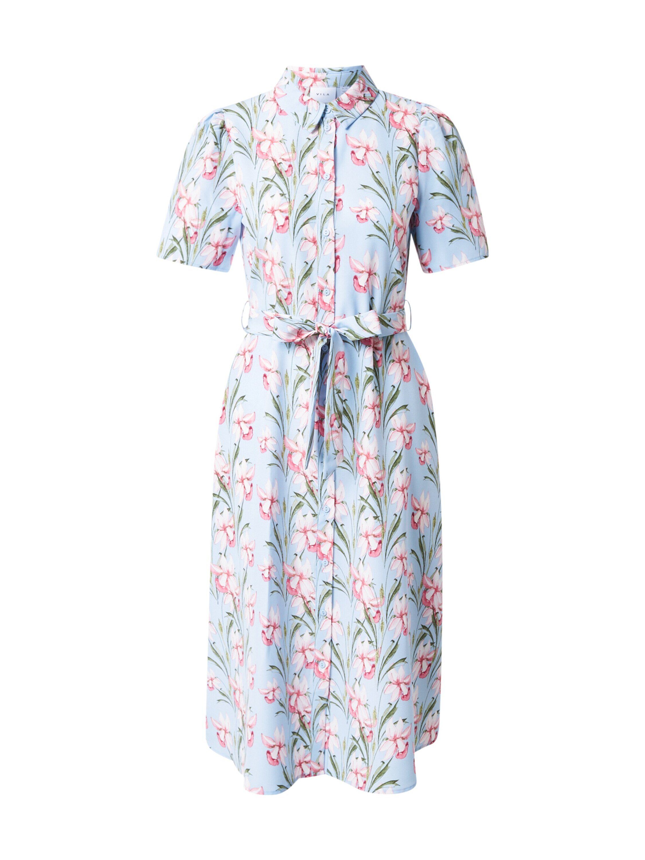 Vila Blusenkleid CAMILLA (1-tlg) Plain/ohne Details, Abgesteppter Saum ...