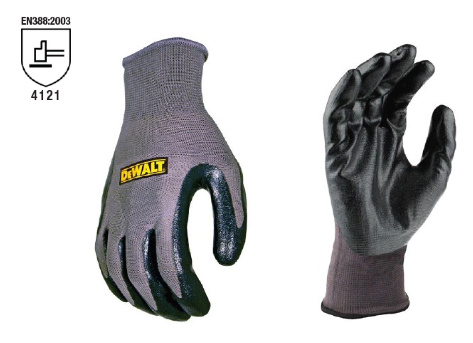 DeWalt Montage-Handschuhe DPG66LEU Arbeitshandschuh Nitril Arbeitshandschuh, Schutzhandschuhe, Arbeitsschutz 10) (Nr. L Gartenhandschuh, Größe