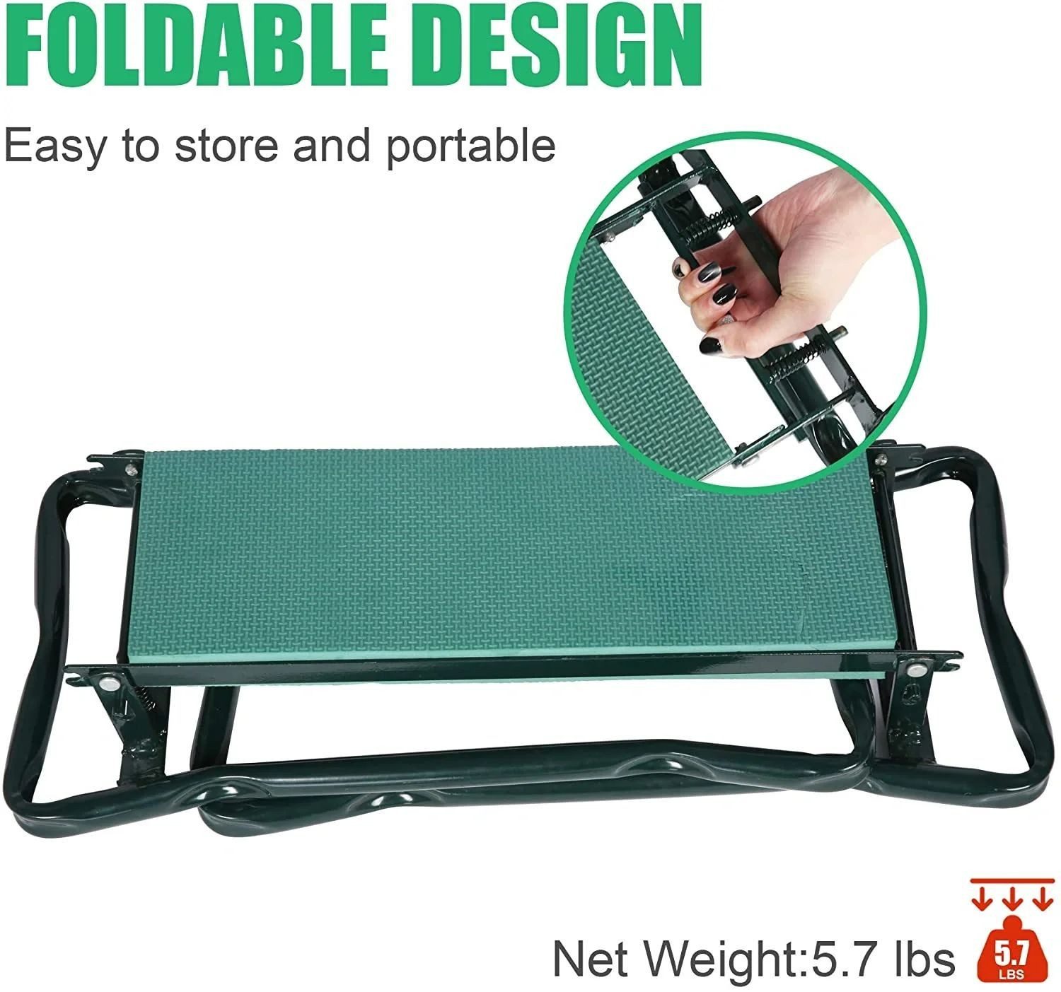 Westfalia Werkzeug Werkbank Kniebank Sitz- und Kniebank 2 in 1 XXL, 2-in-1 Sitz- und Kniebank, klappbar